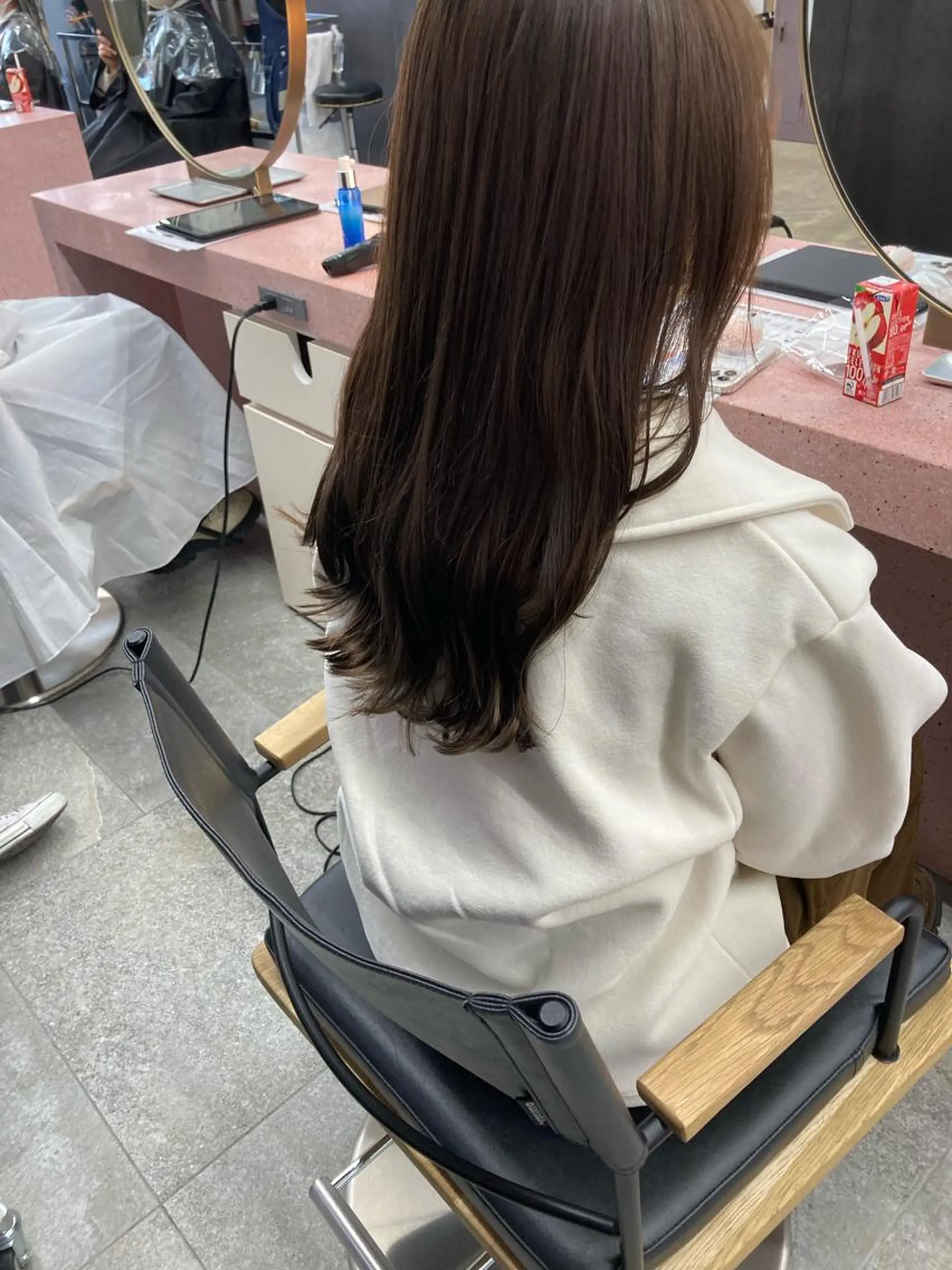 セミロング カラー ベージュカラー 透明感カラー オリーブベージュ カット 縮毛矯正 小木曽智美 /ボブ/ショートのヘアスタイル