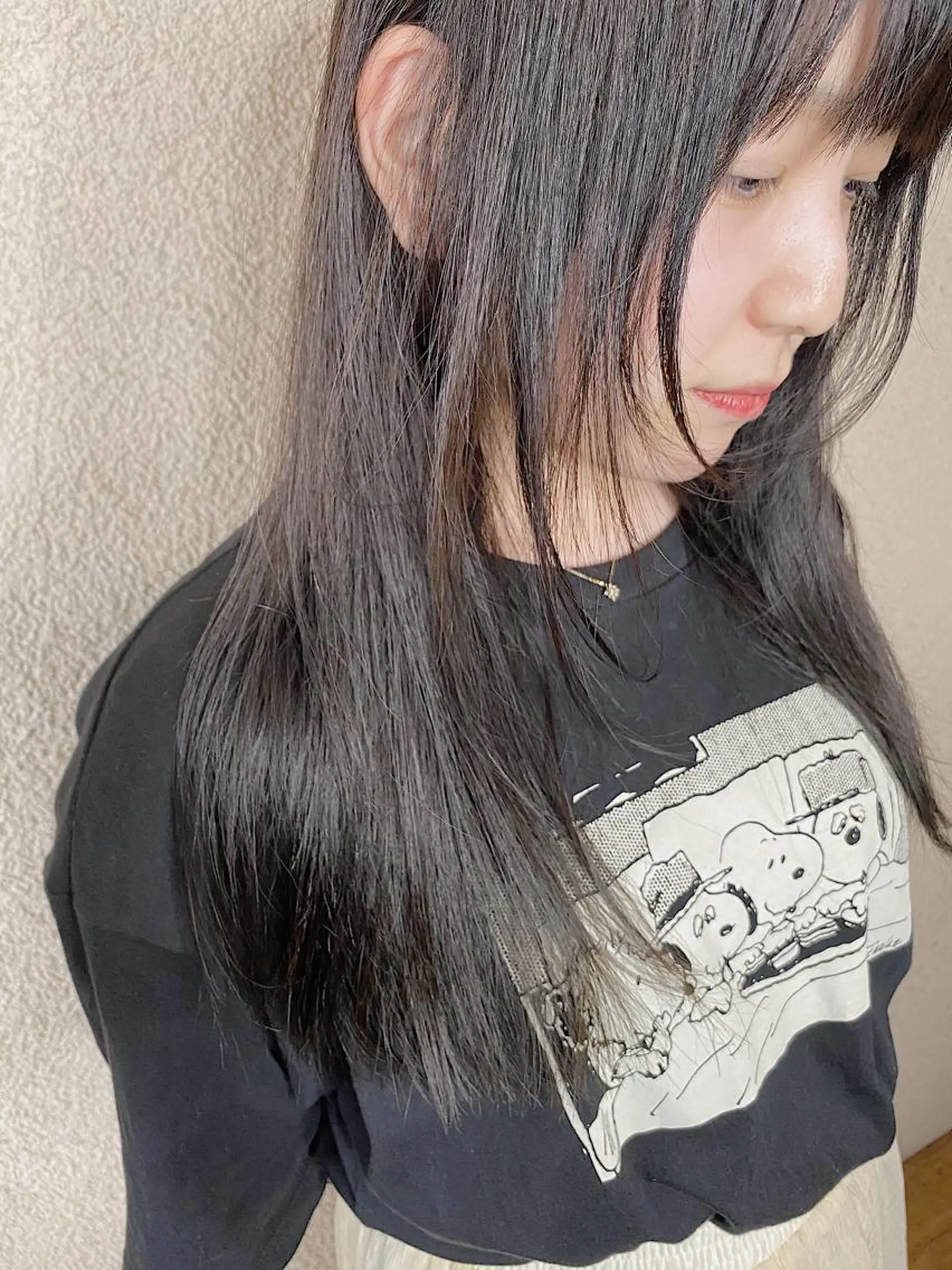 セミロング カット 菅村 勇亮のヘアスタイル