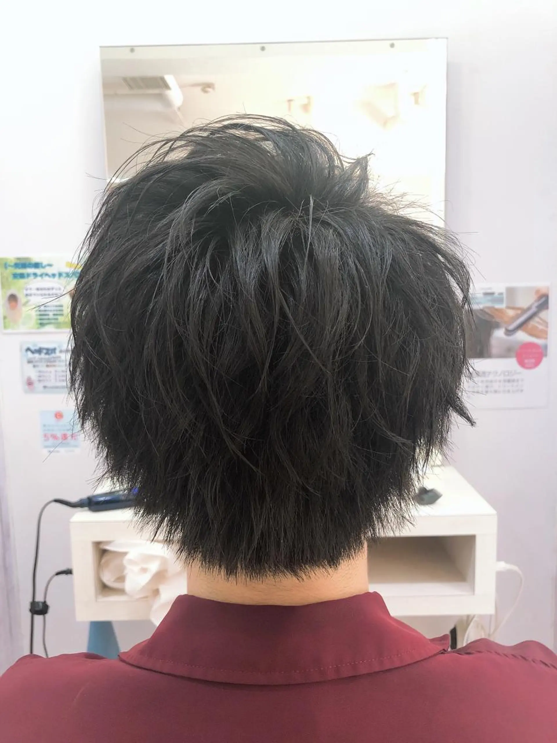 ショート メンズ 髪質改善× 白髪ぼかし溝江のヘアスタイル