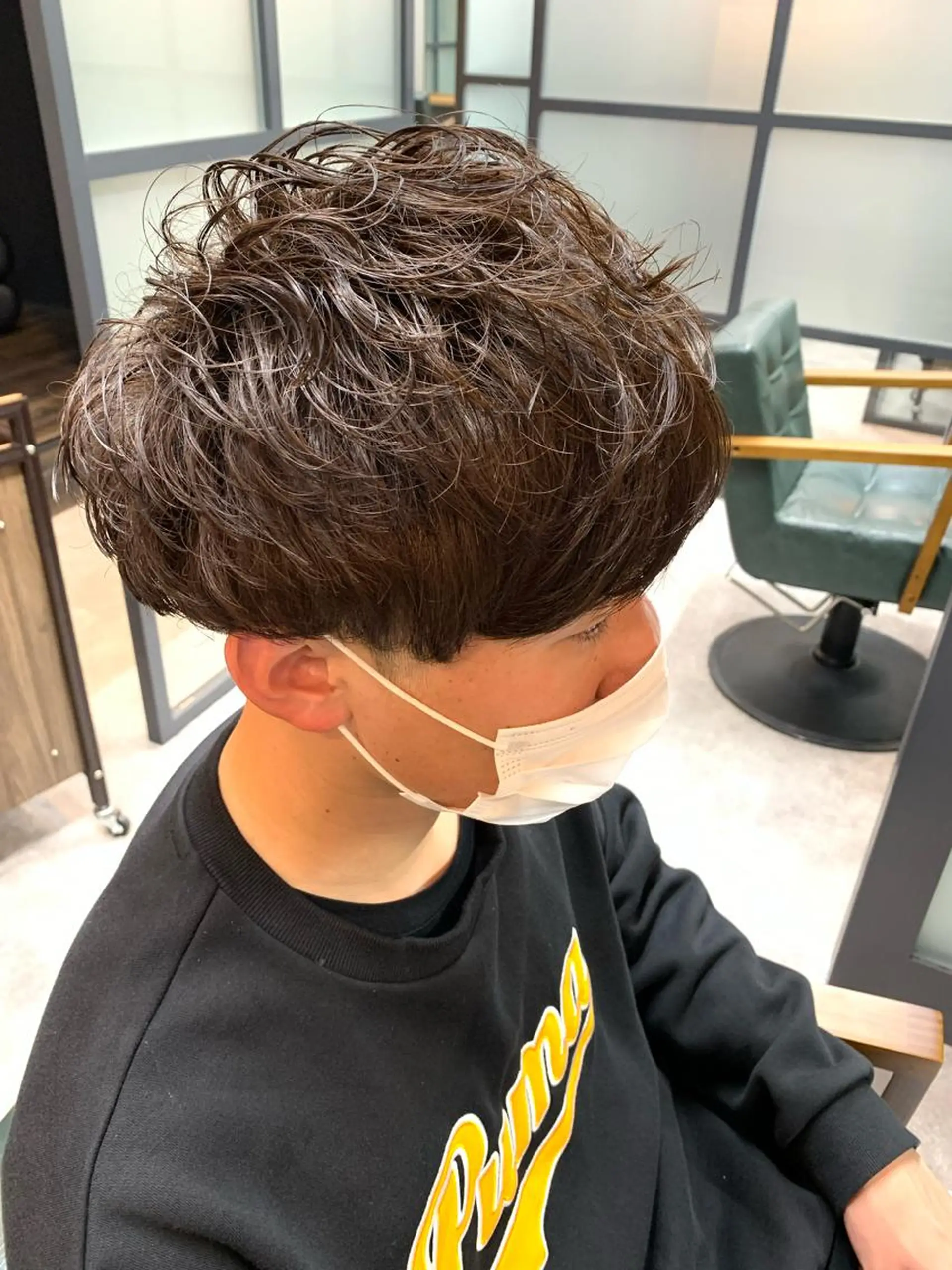 ショート パーマ メンズ カット パーマ 【S.BROOM】 店長　西川徹のヘアスタイル