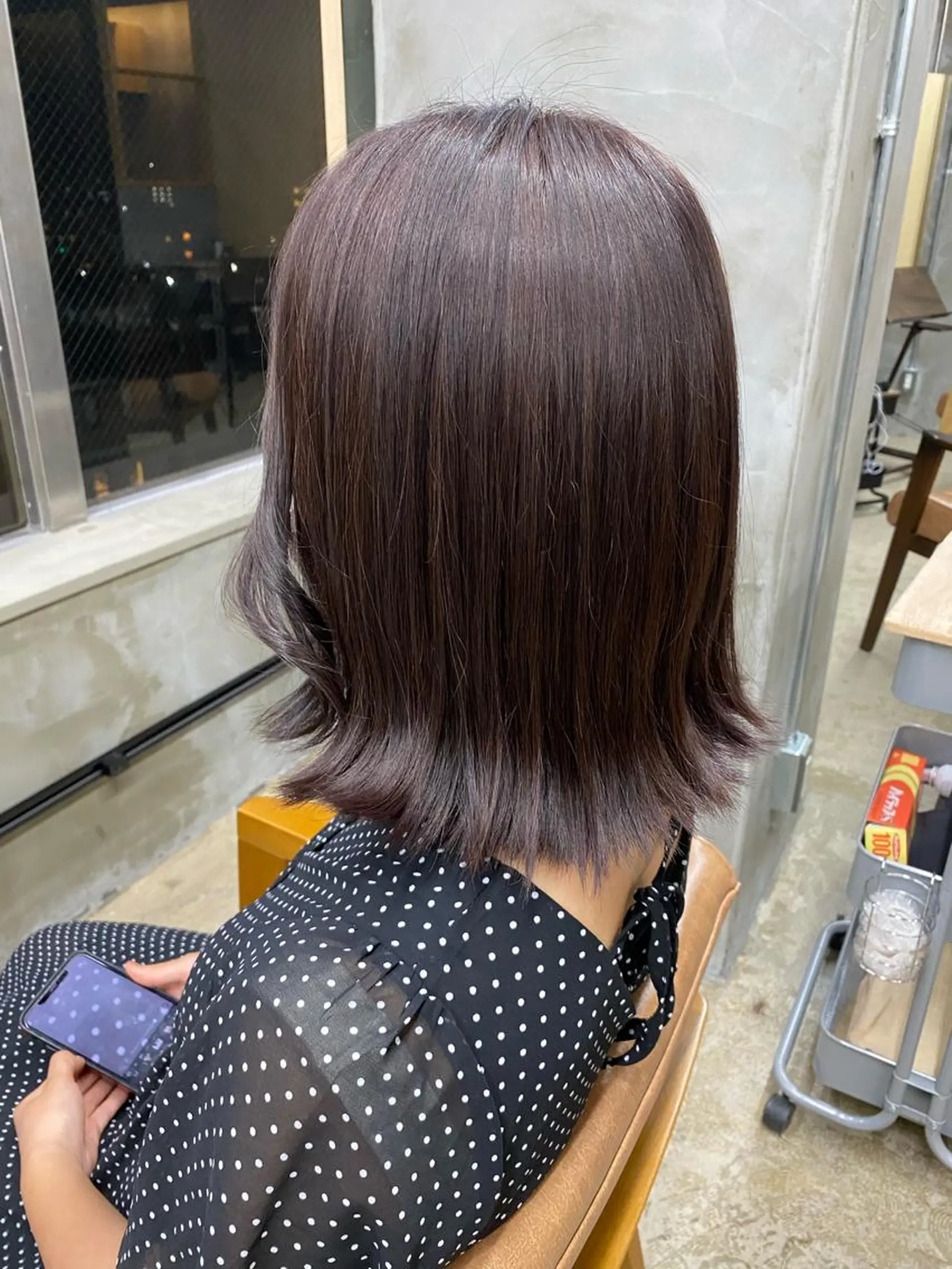 ミディアム カラー 透明感カラー イルミナカラー シミズ アスカのヘアスタイル