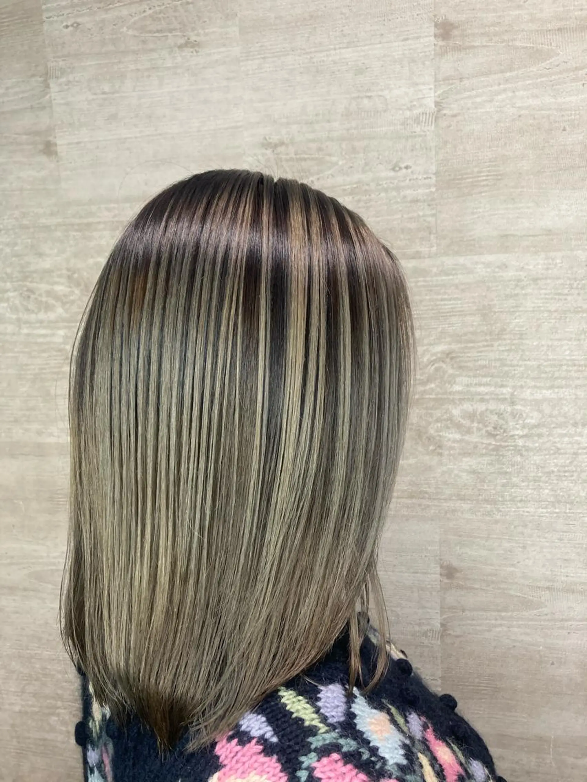 ミディアム カラー バレイヤージュ ブリーチ ケアブリーチ ダブルカラー レイヤーカット 【ショートボブ🤎】 YU-KAのヘアスタイル