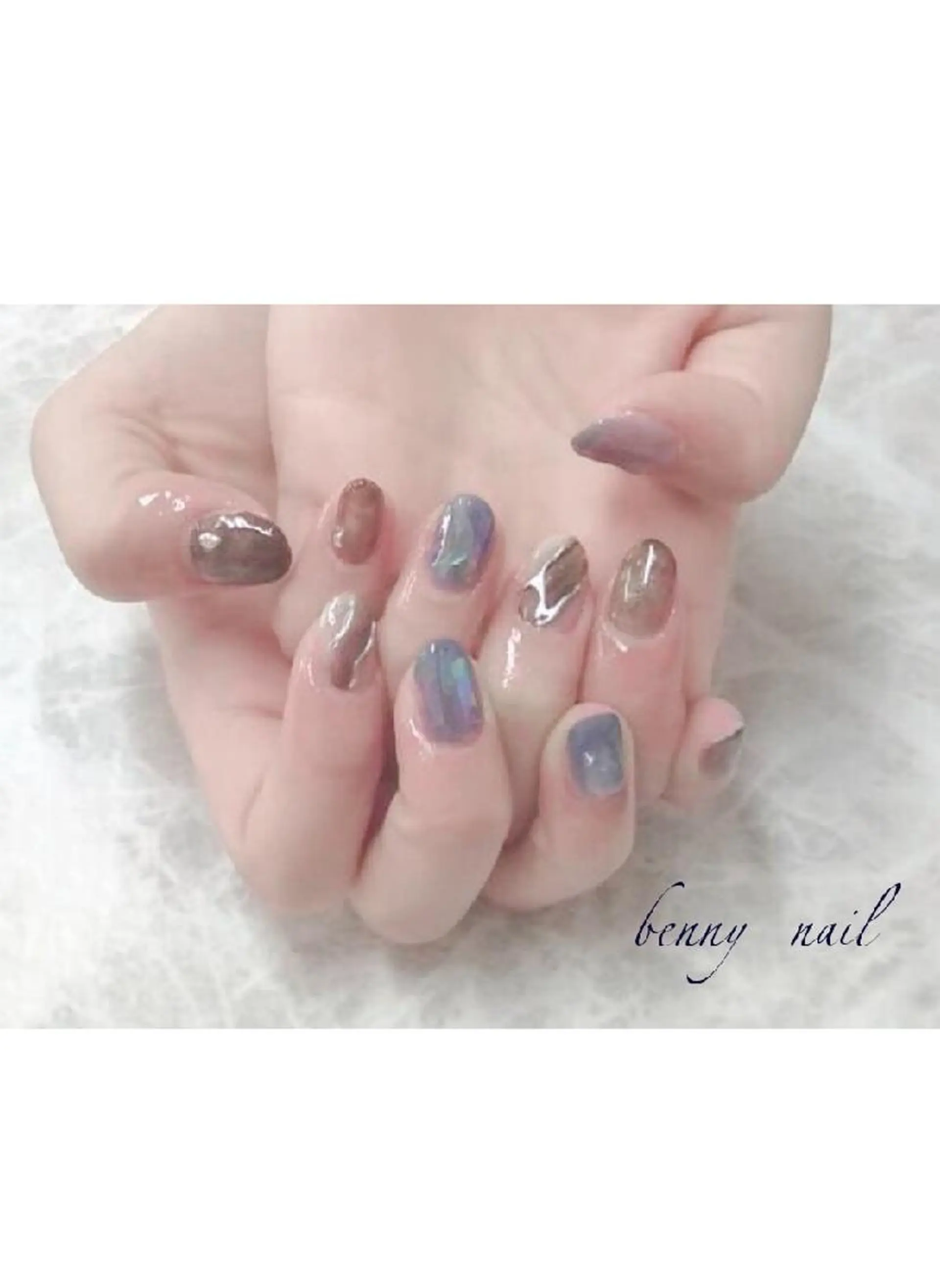 ネイル ニュアンスネイル ハンドネイル 最終受付23時半 benny nailのネイルデザイン