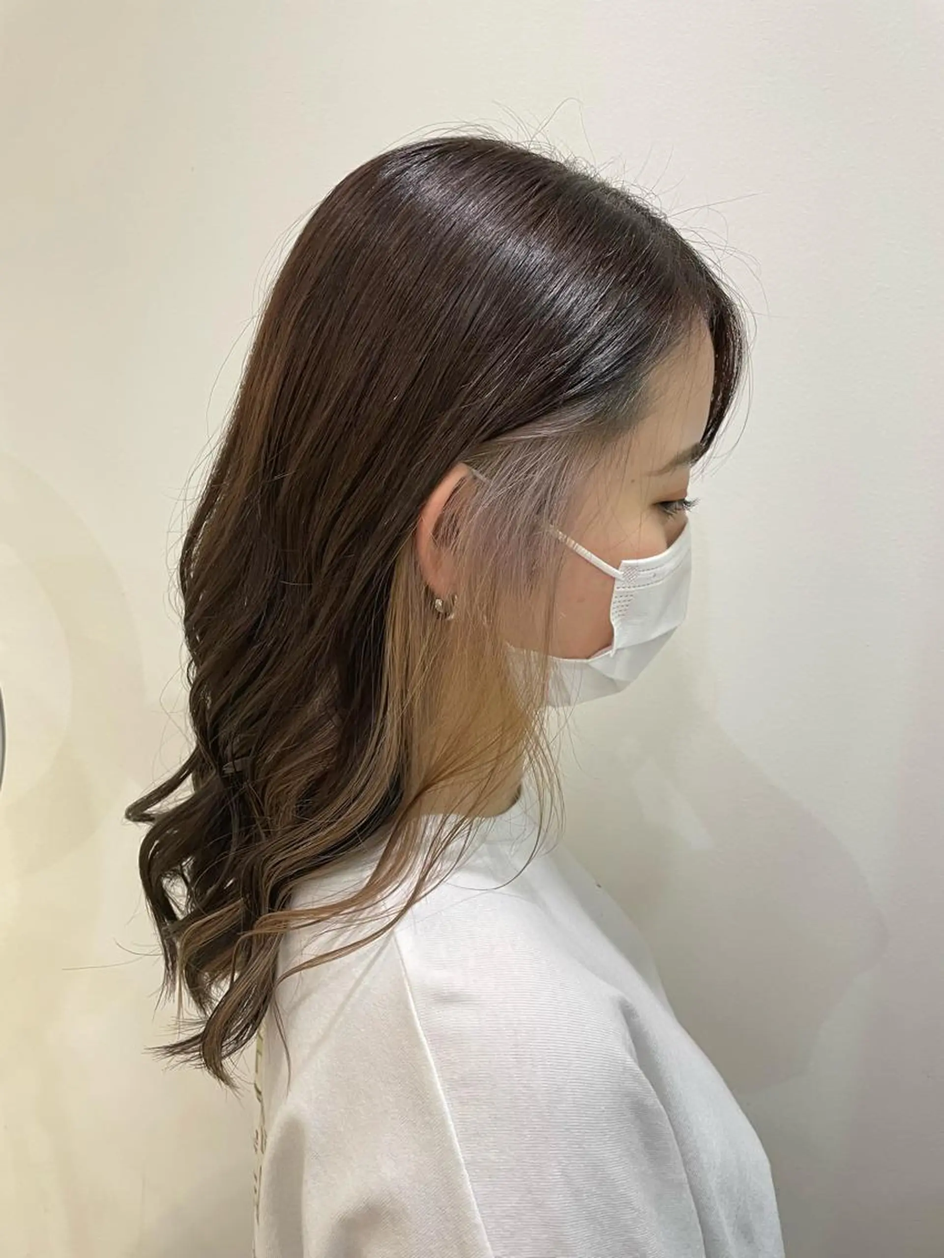 カラー ブリーチ/ハイトーン ピンク/ベージュ🎟のヘアスタイル