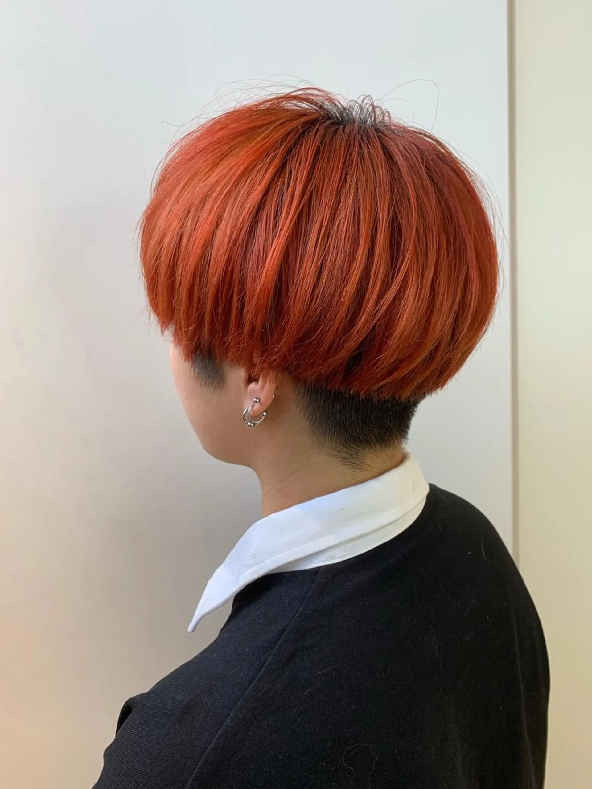 ショート カラー ブリーチ ケアブリーチ オレンジ トリートメント カット ヘアカラー トリートメント インナーエクステ渋谷 🦋KAJIのヘアスタイル