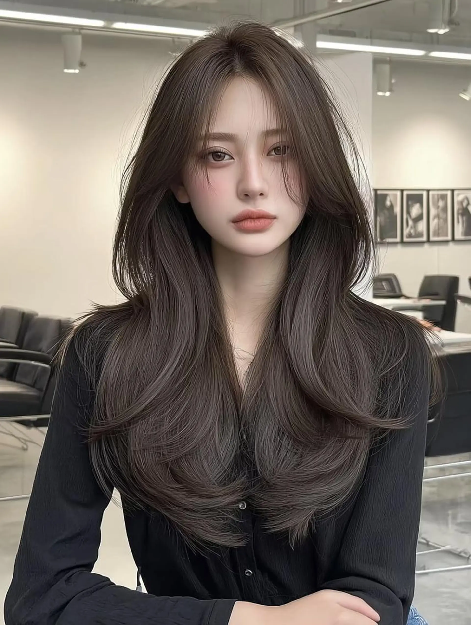 ロング カット ヘアカラー 髪質改善/レイヤー カット/イソヤトモのヘアスタイル