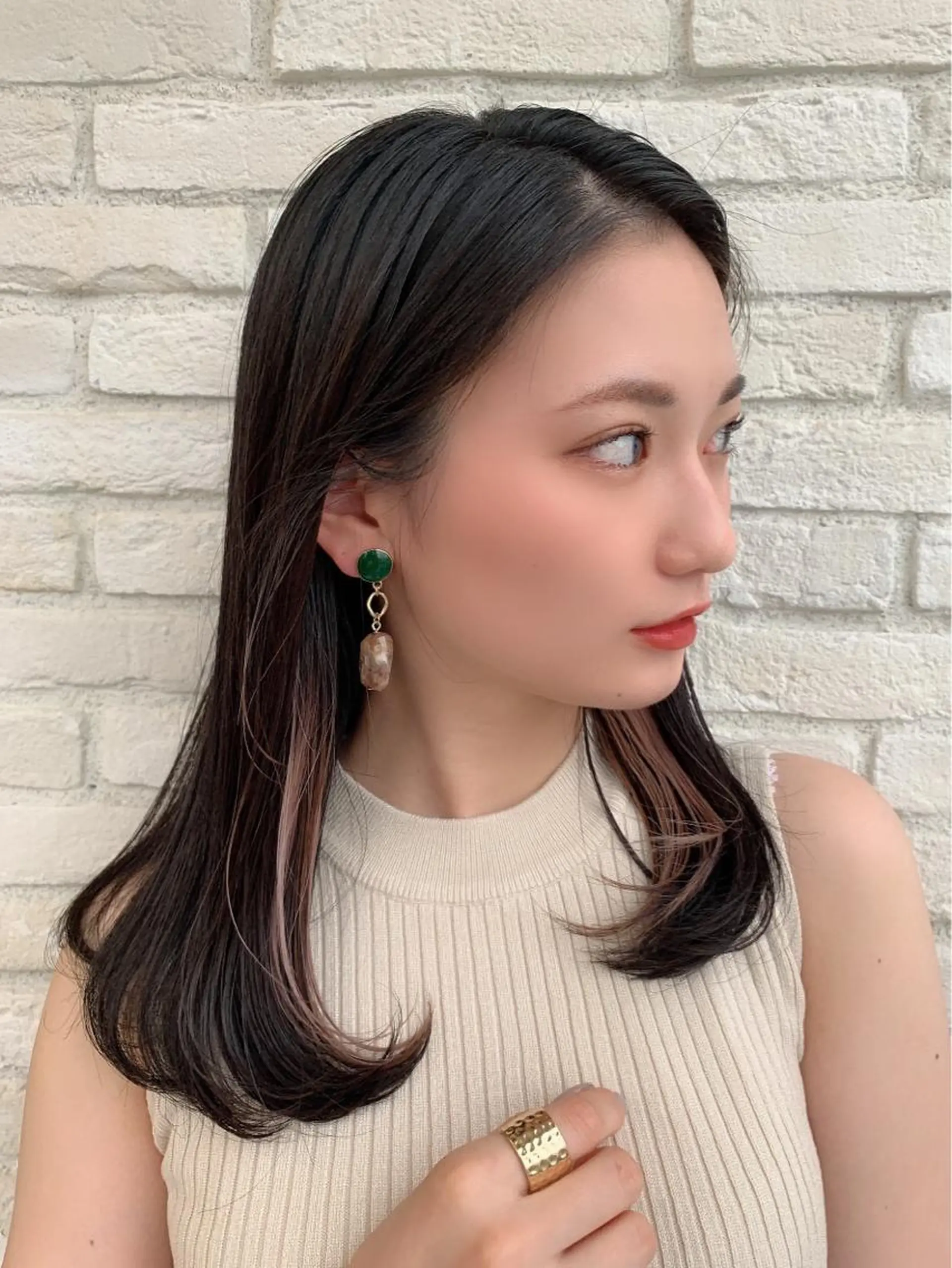 ミディアム カラー カット ヘアカラー トリートメント 韓国ヘア/艶カラー /田中悠佑のヘアスタイル