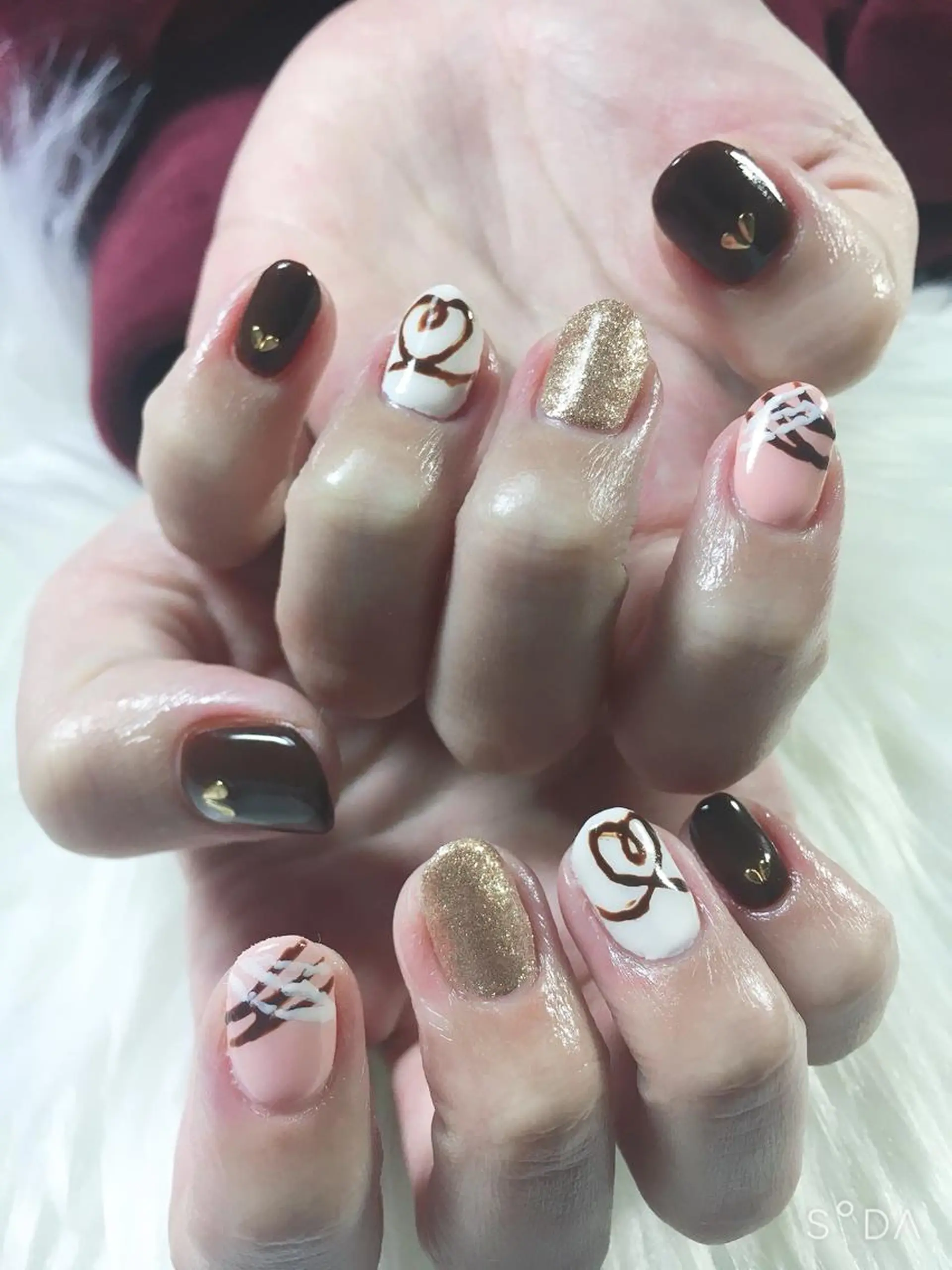 ネイル バレンタイン ハンドネイル フットネイル miwa ミワのネイルデザイン