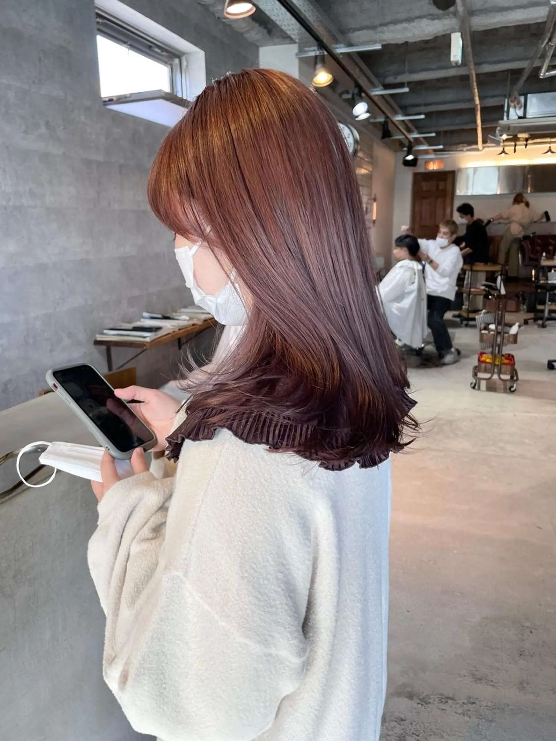 ミディアム カラー ヘアカラー トリートメント メンズヘア/レイヤー /ボブ山内春輝のヘアスタイル