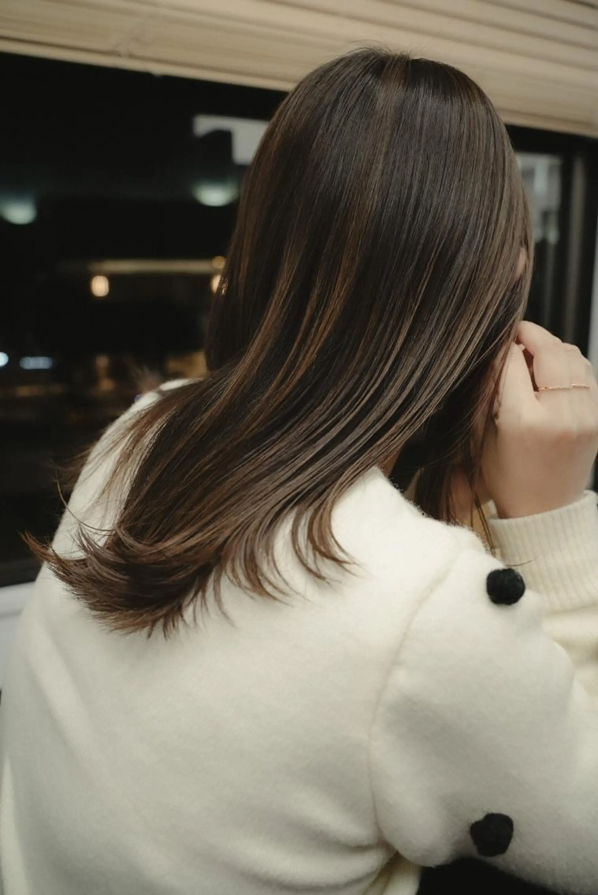 セミロング ヘアカラー トリートメント ヘアセット 土井 貴司のヘアスタイル