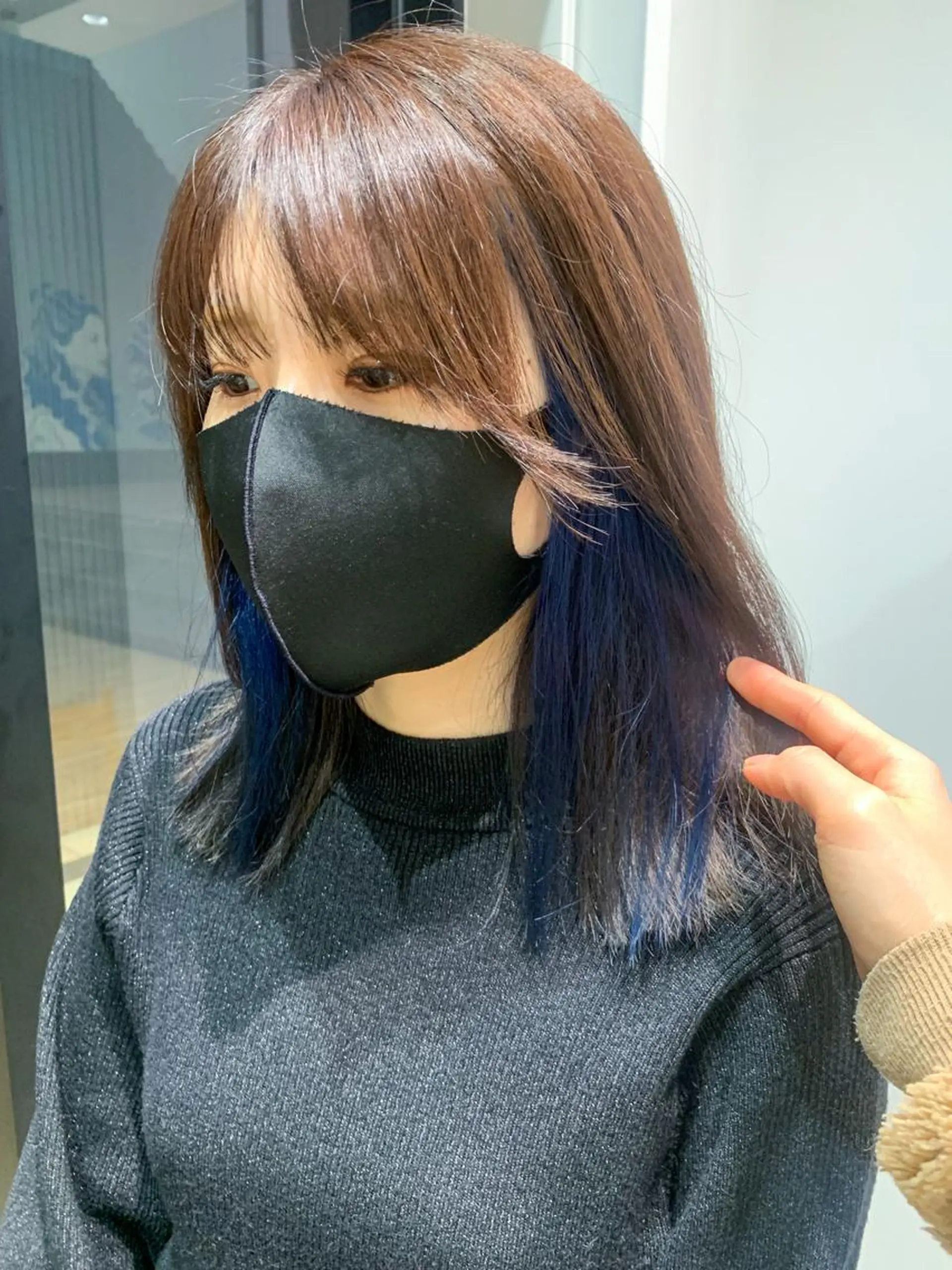 ミディアム カラー ヘアアレンジ ブリーチ カット ヘアカラー トリートメント yuka .のヘアスタイル