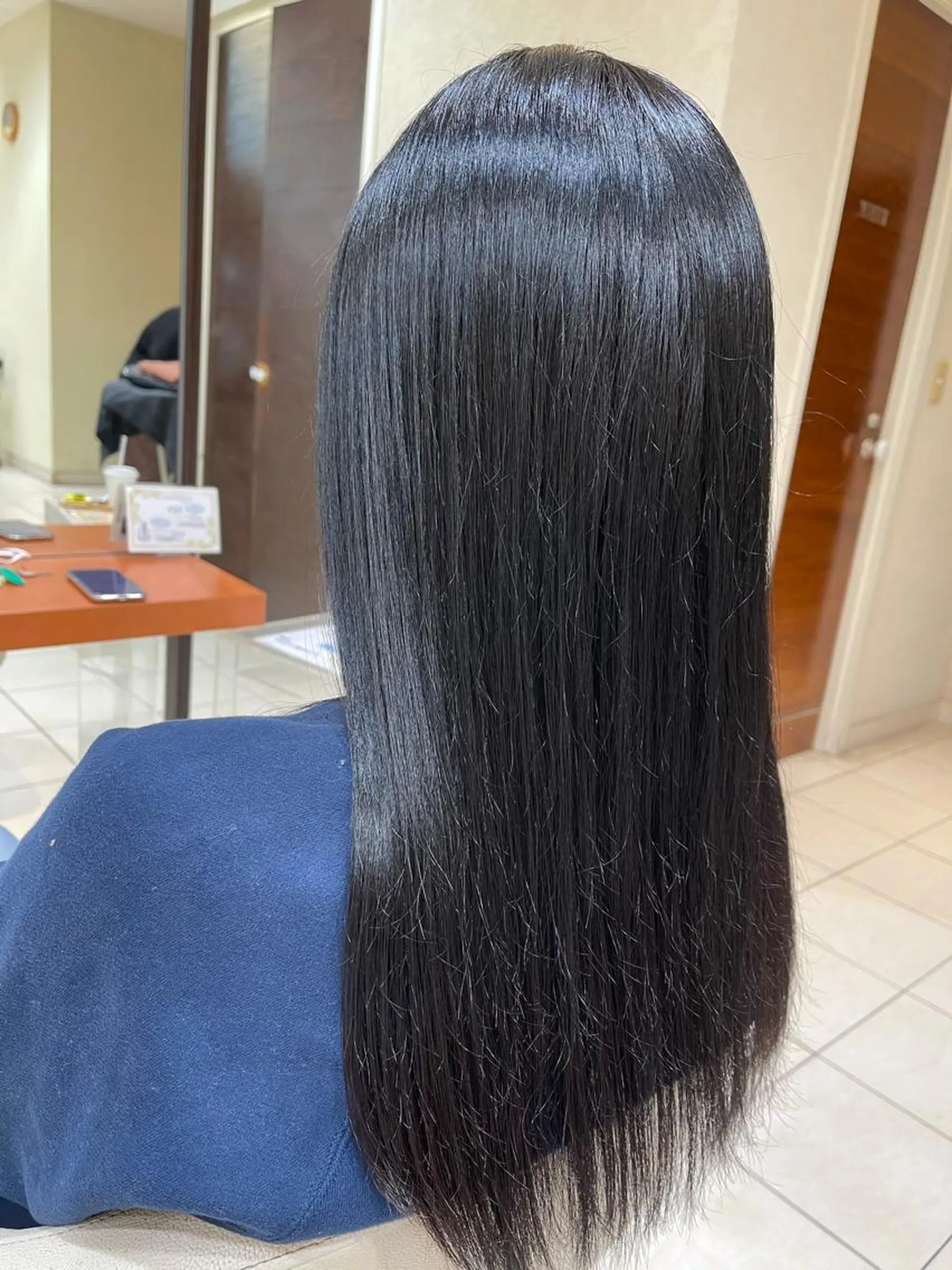 ロング カラー 黒髪 カネヒラ リョウスケのヘアスタイル
