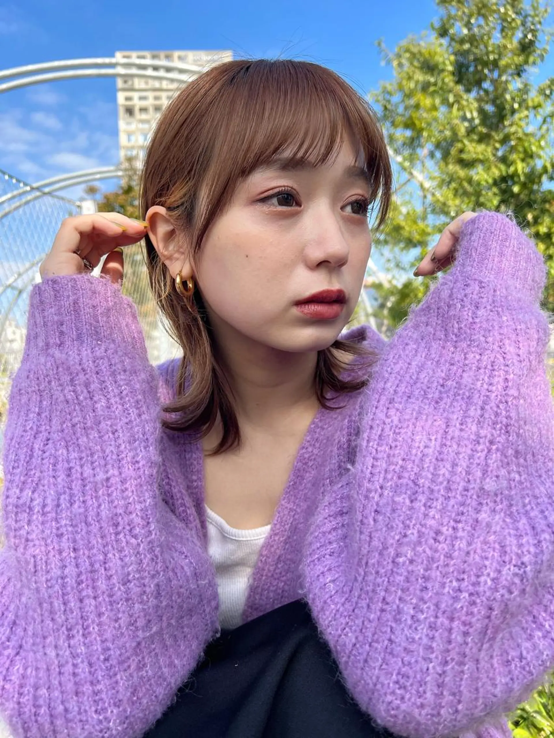 ミディアム カラー ベージュカラー オレンジ オレンジベージュ カット ヘアカラー トリートメント 🉐メンズヘア特化 men's/ケンイチのヘアスタイル