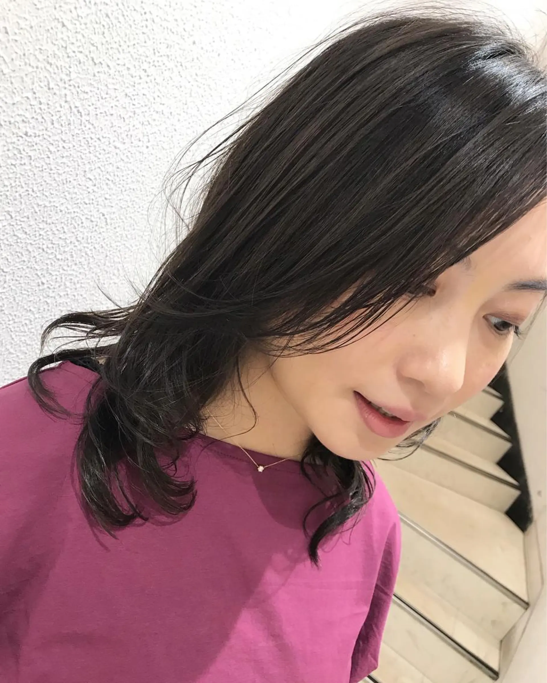 ミディアム パーマ デジタルパーマ 当日予約🆗✂︎ ウエモト　タクのヘアスタイル