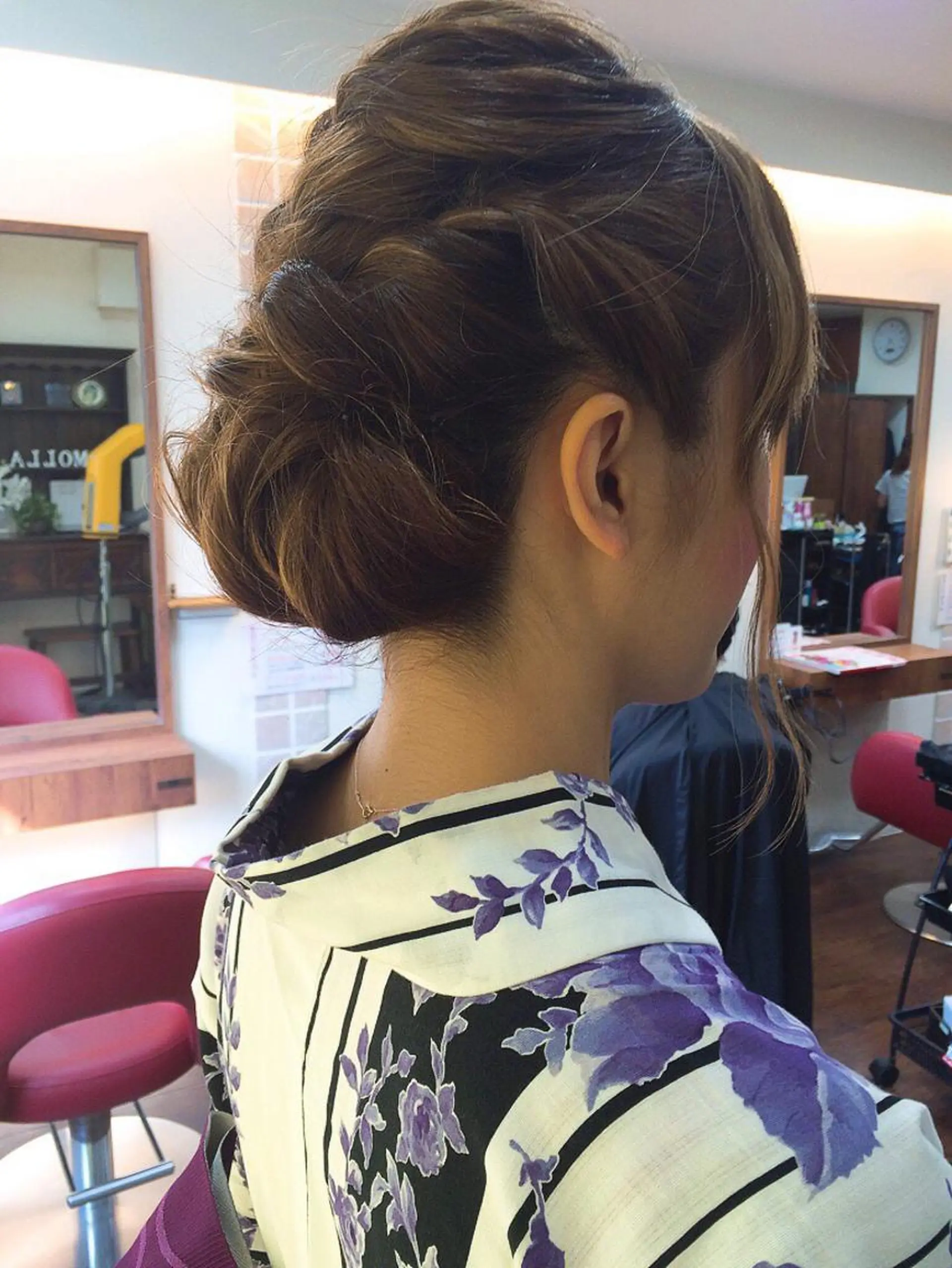 ヘアアレンジ 浴衣 大野 まゆのヘアスタイル