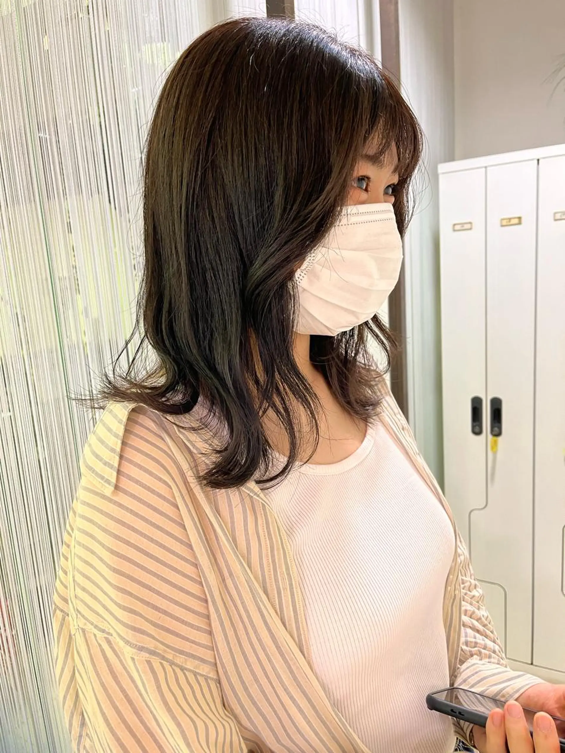 セミロング ぷつっとボブ/ちゅる ピンク/mika☆のヘアスタイル