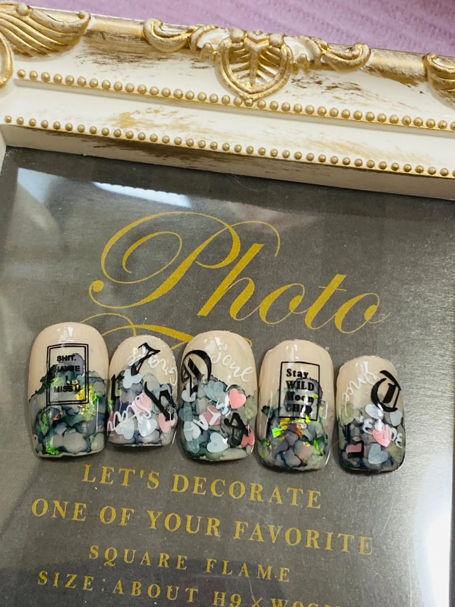 ネイル ハート 自宅ネイルサロン ♦️nuance♦️のネイルデザイン