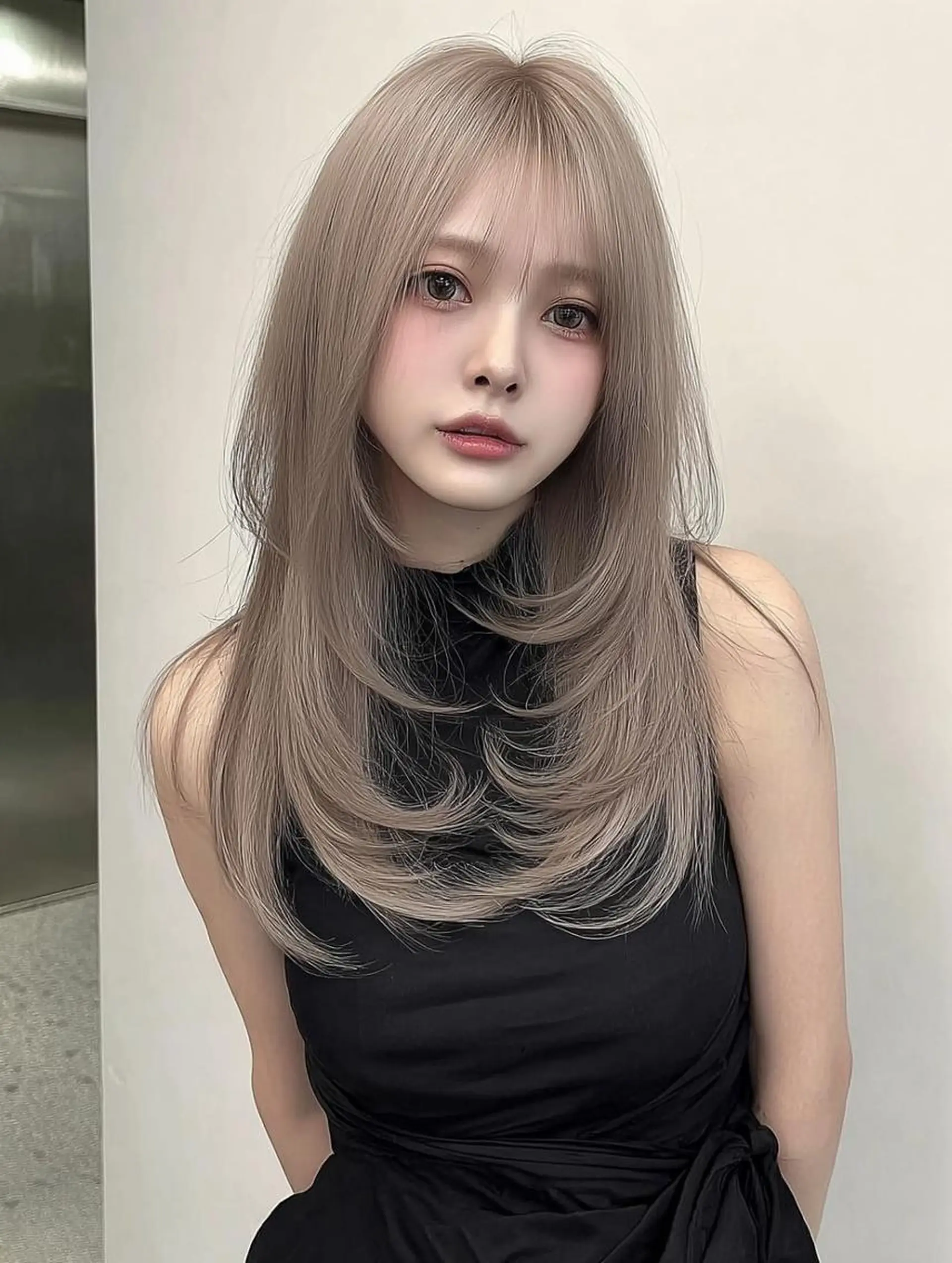 ロング カット ヘアカラー トリートメント 七田 英亮のヘアスタイル