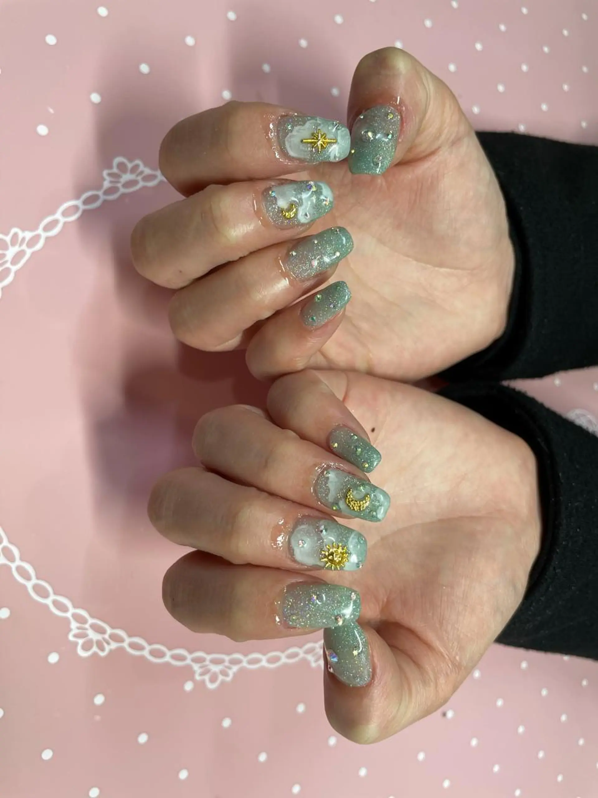 ミディアム ネイル アートネイル 《LB》ラブリエ Nail&eyeのマツエク・マツパデザイン