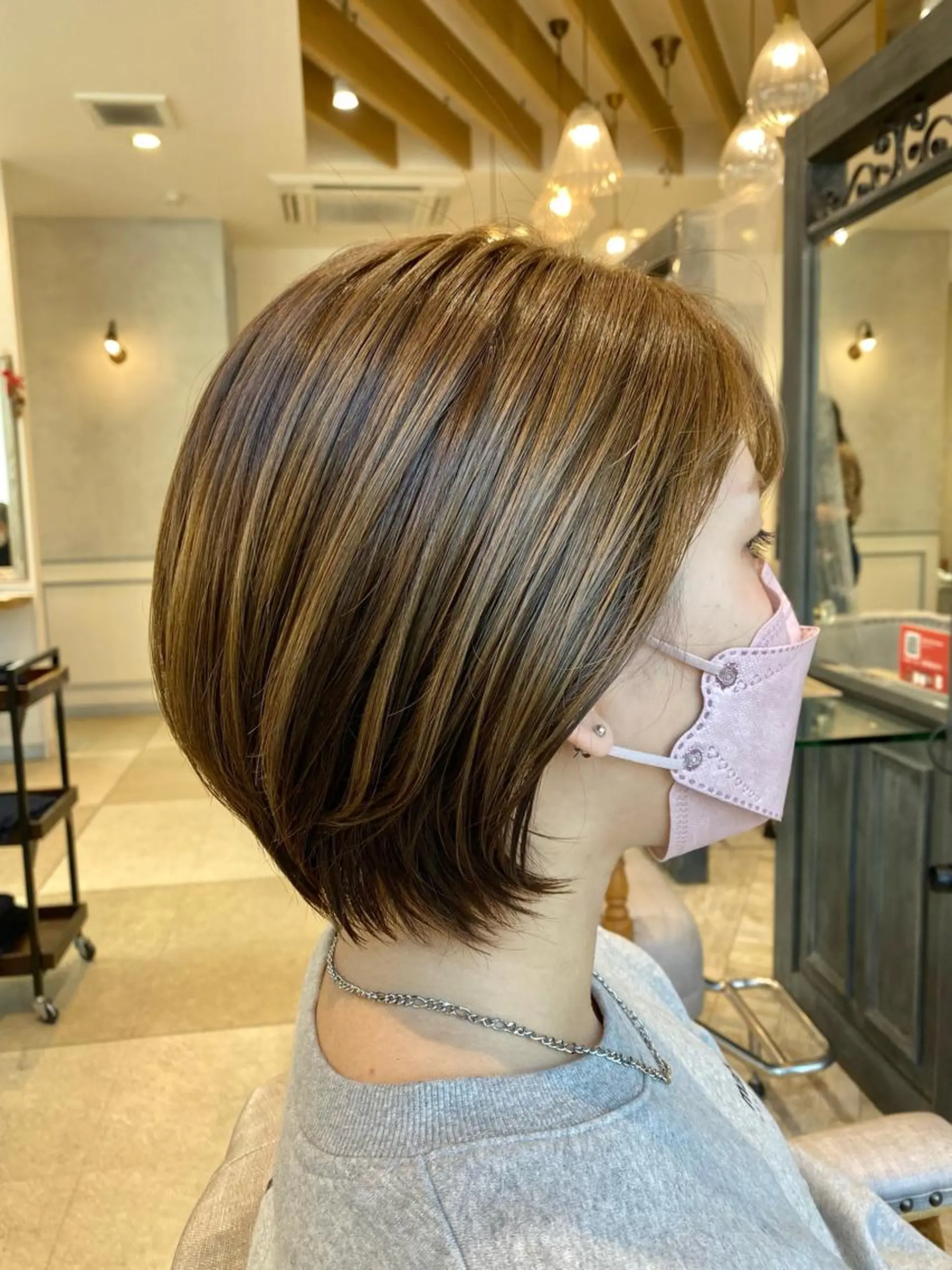 ショート カット ヘアカラー トリートメント くびれショート・ボブ カットorパーマ特化のヘアスタイル