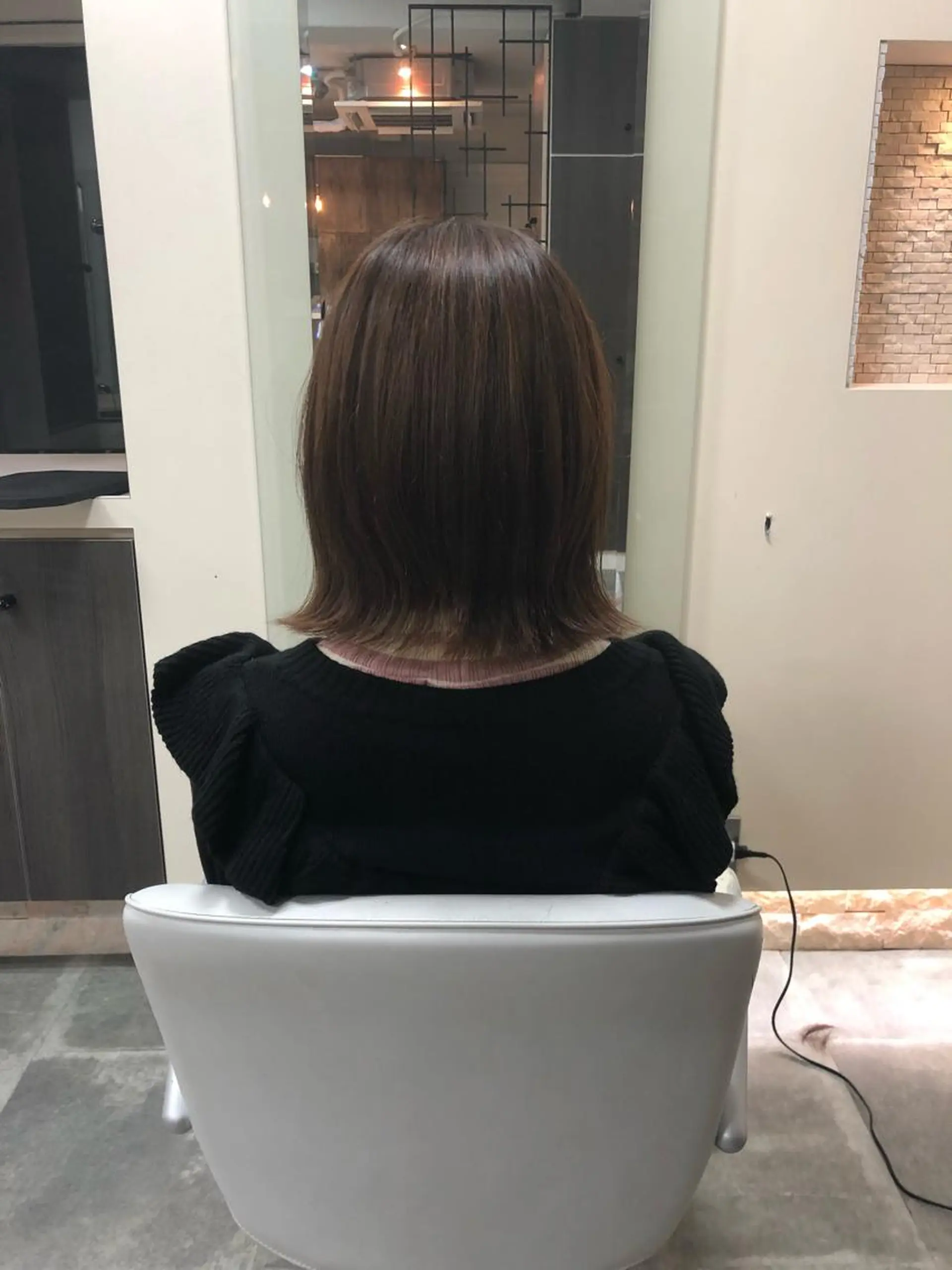 ミディアム カット ヘアカラー トリートメント レイヤーカット ショート/宮本洋介のヘアスタイル