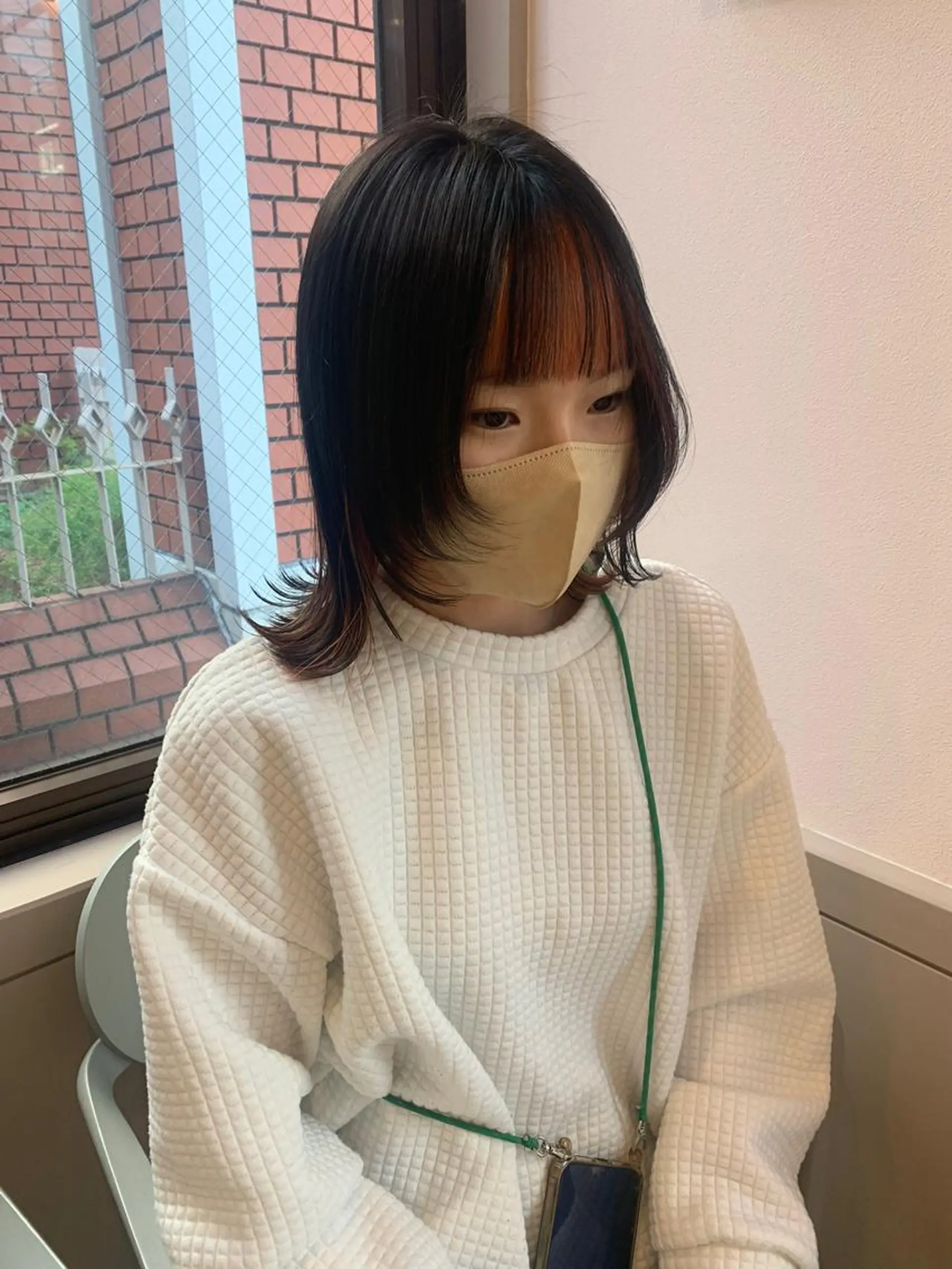 カラー オレンジ rio .のヘアスタイル