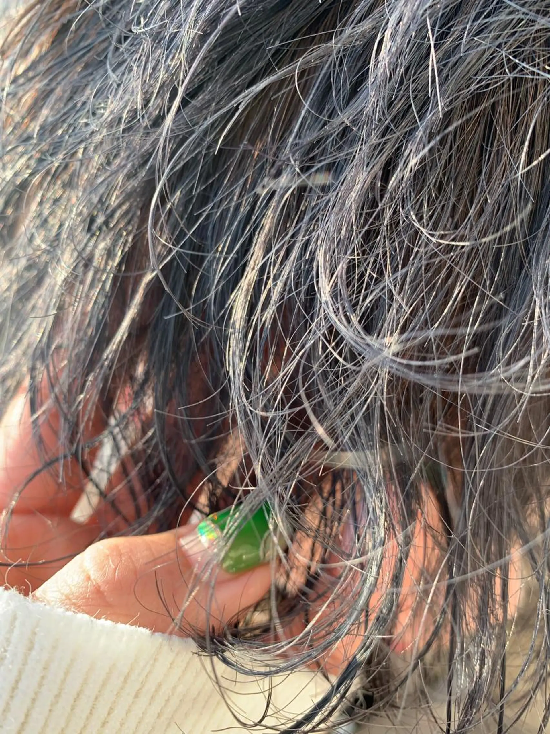 カラー ブリーチ ブルーカラー ブルージュ シルバー カット ヘアカラー トリートメント 【メンズ縮毛矯正/ Ryokaのヘアスタイル