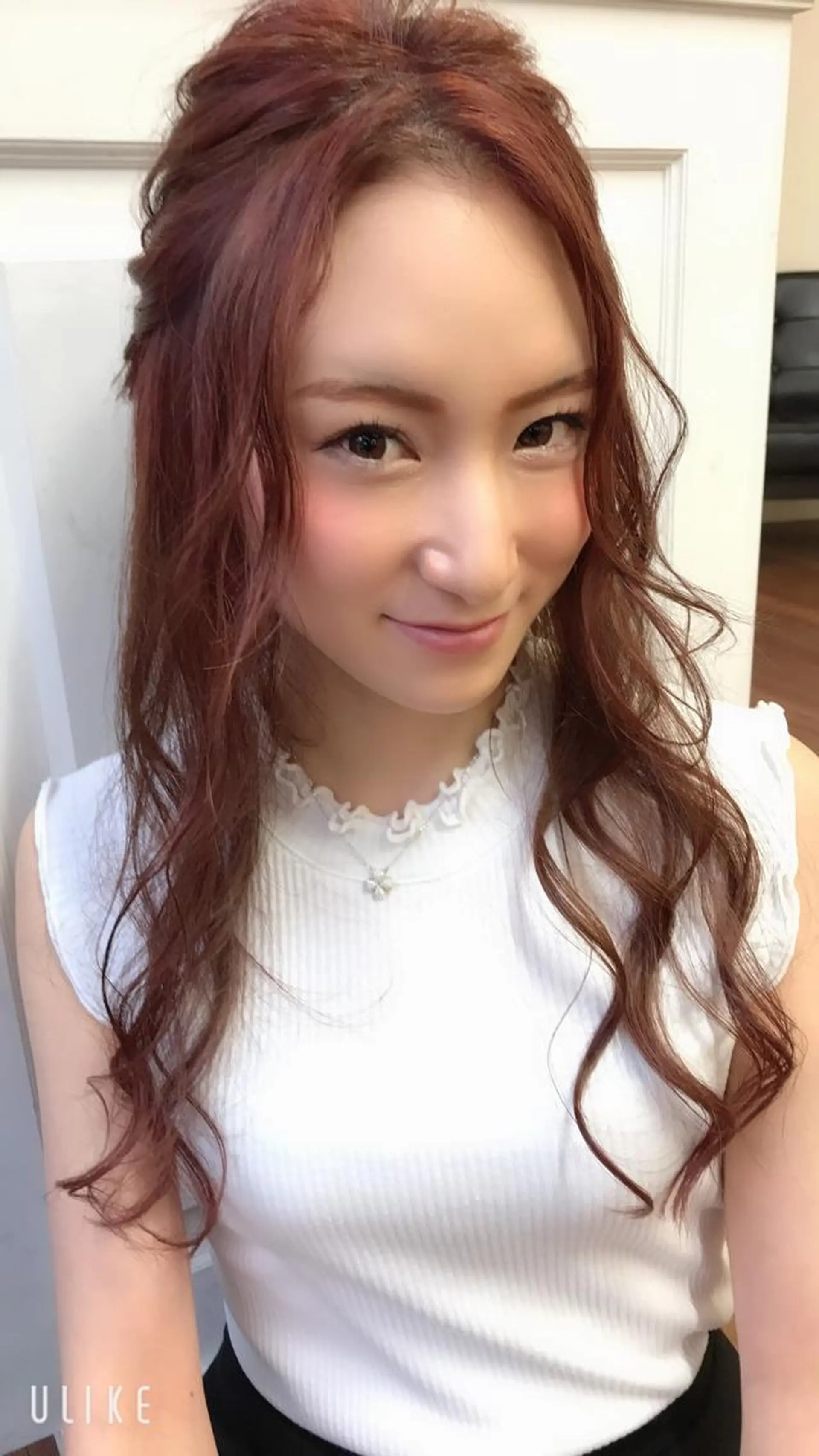 ロング ヘアアレンジ ハーフアップ ヘアセット 成松 勇治のヘアスタイル