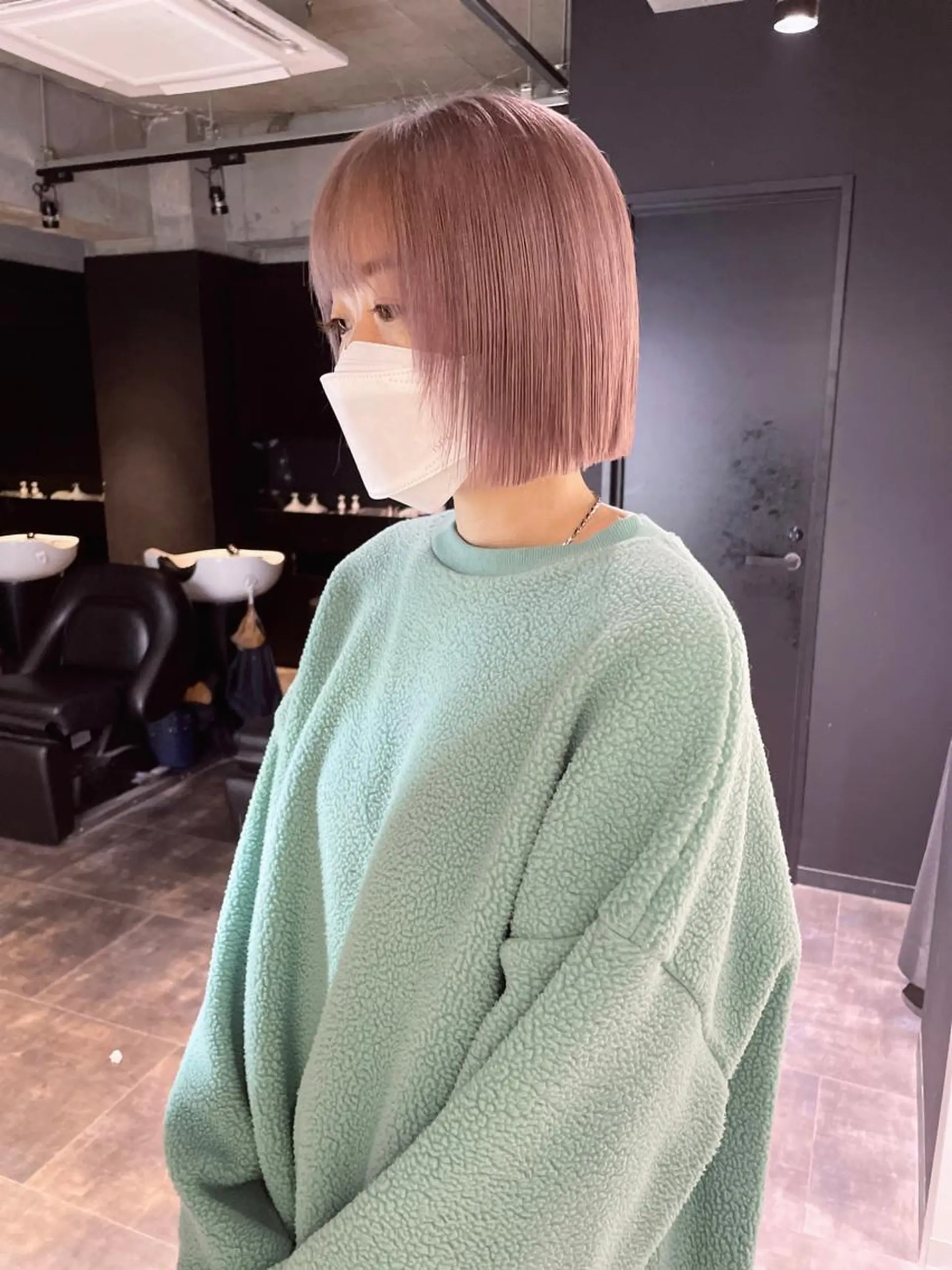 ミディアム カラー ハイトーンカラー ピンクカラー 心斎橋/ブリーチ minamiのヘアスタイル