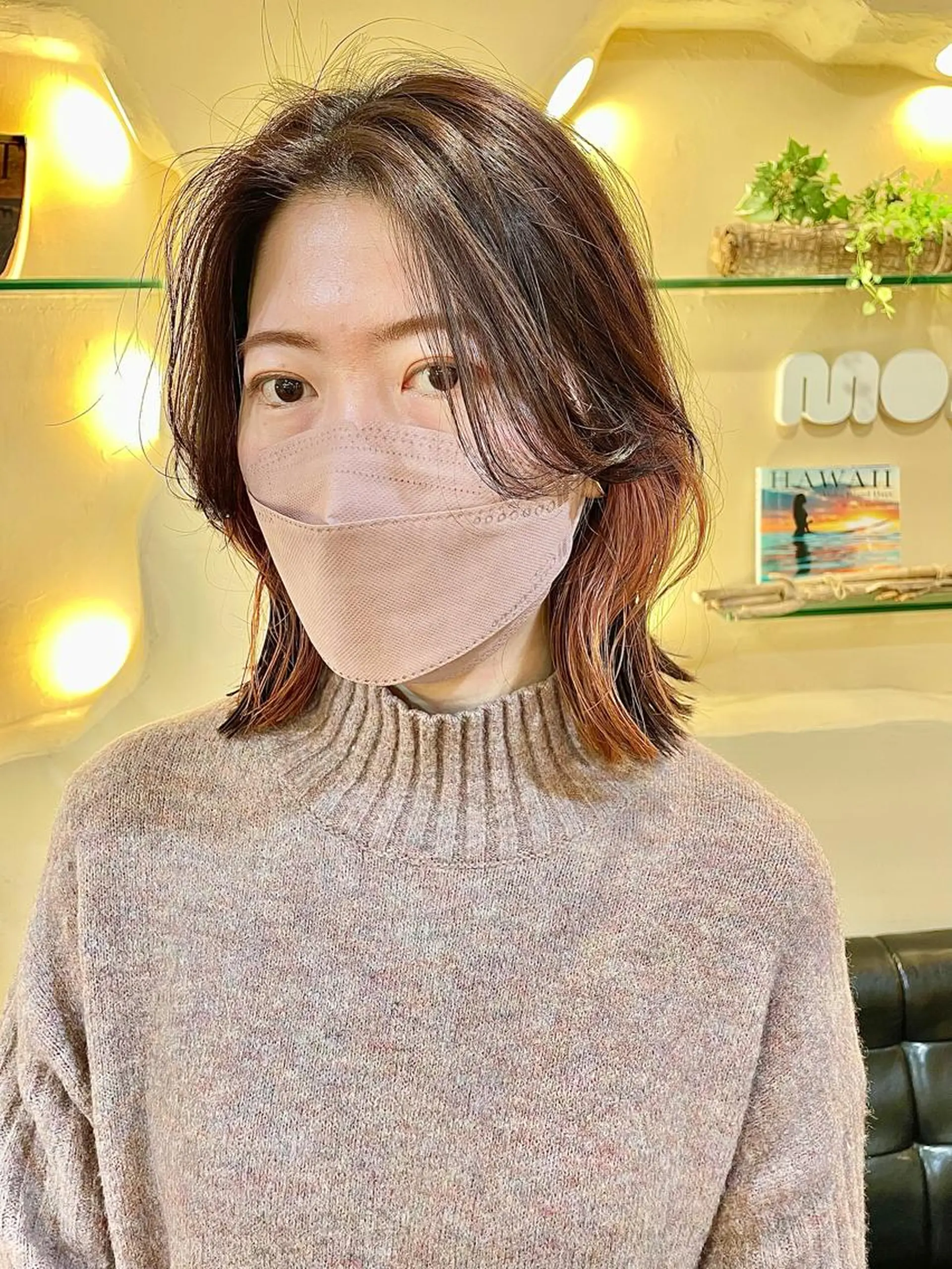 ミディアム くびれヘア 冨永 さやかのヘアスタイル