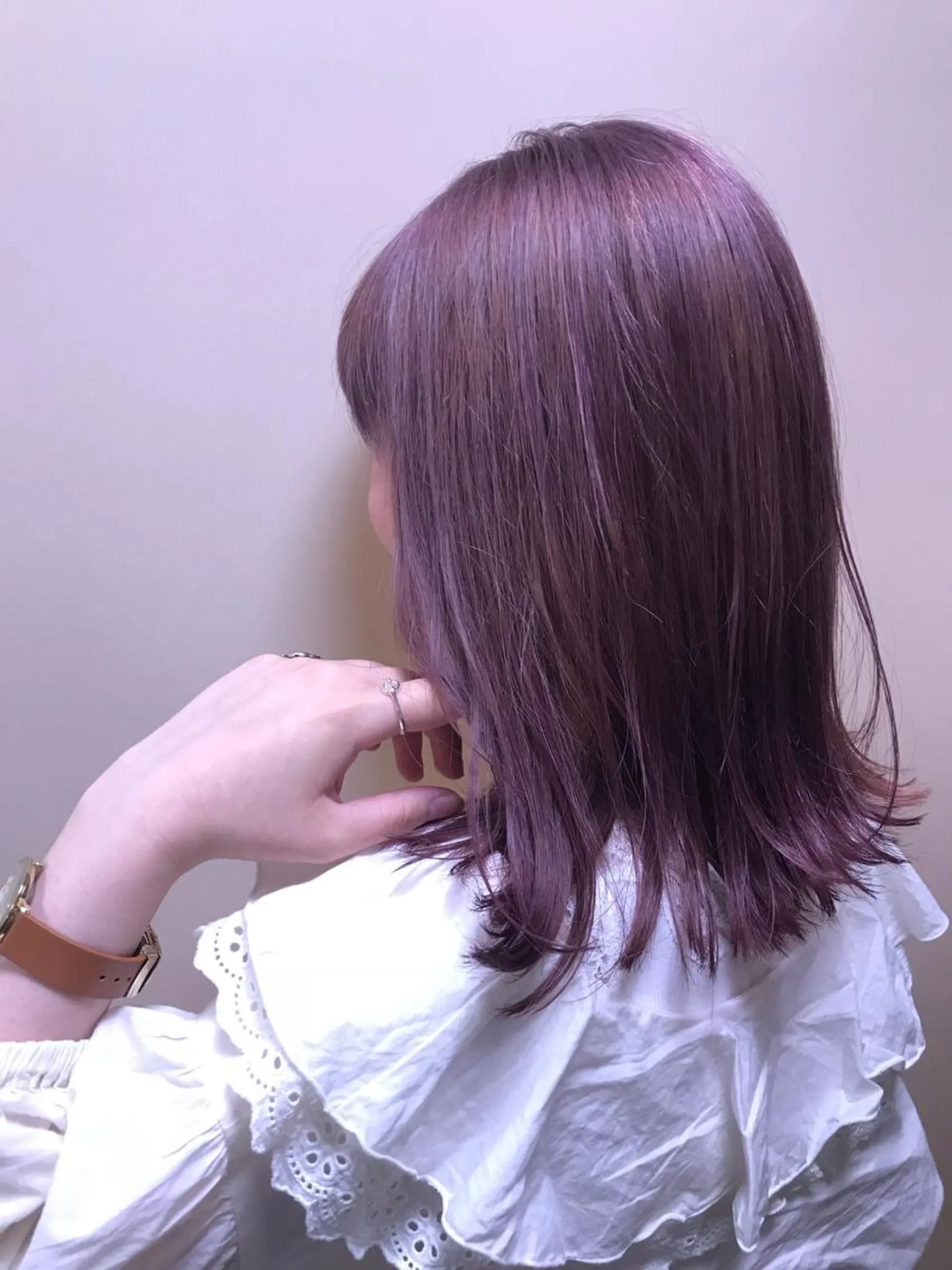 ミディアム 髪質改善縮毛矯正/暖 色カラー/ウエダカナのヘアスタイル