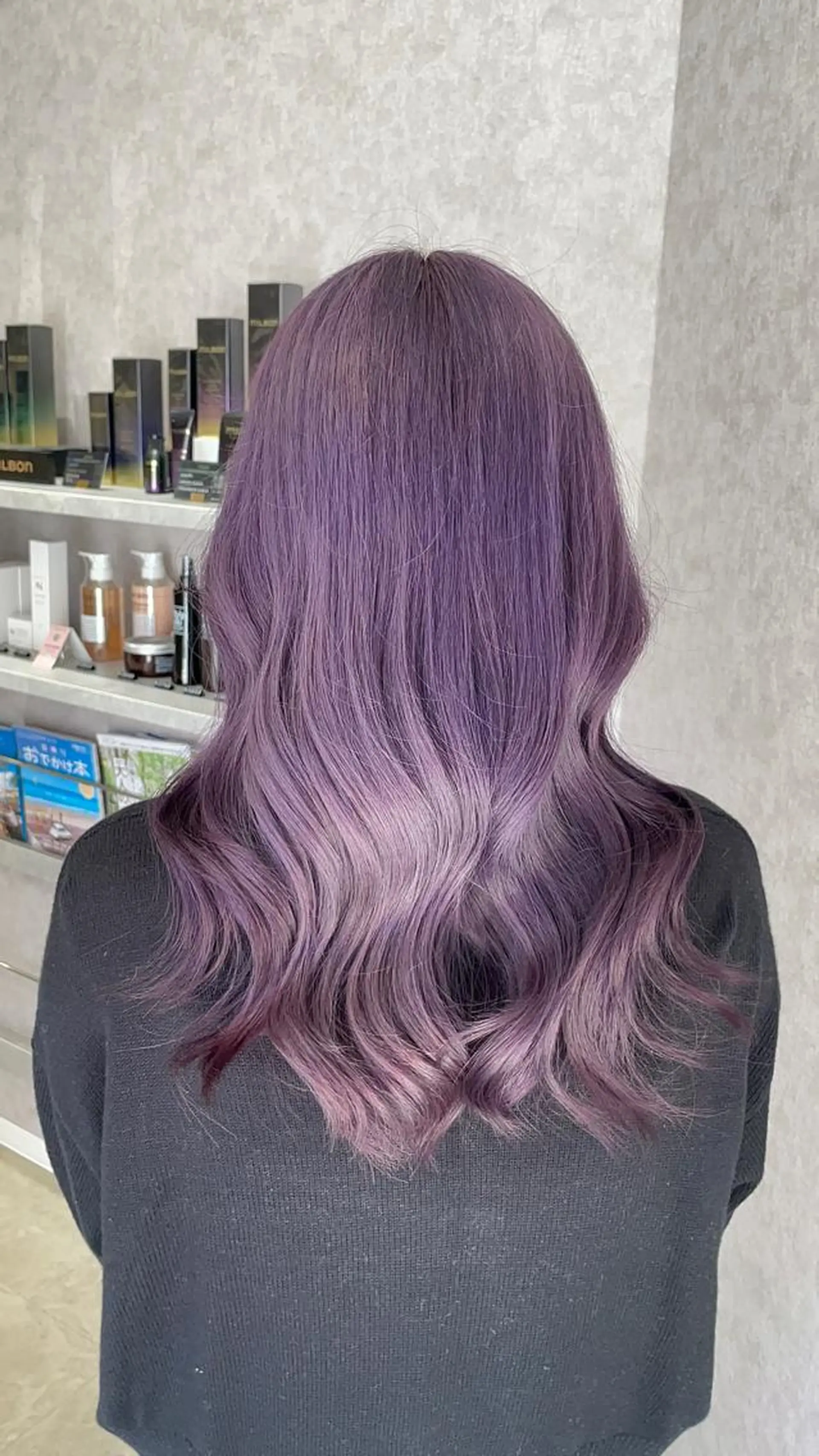 セミロング カラー ラベンダーカラー バレイヤージュ特化｜ Takuのヘアスタイル