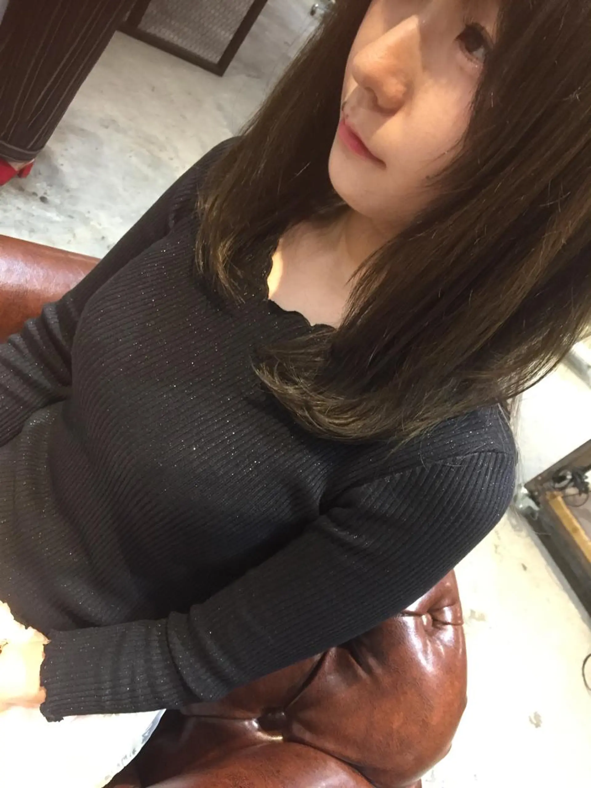 セミロング カラー ブリーチ グレージュ 竹嶌 健吾のヘアスタイル