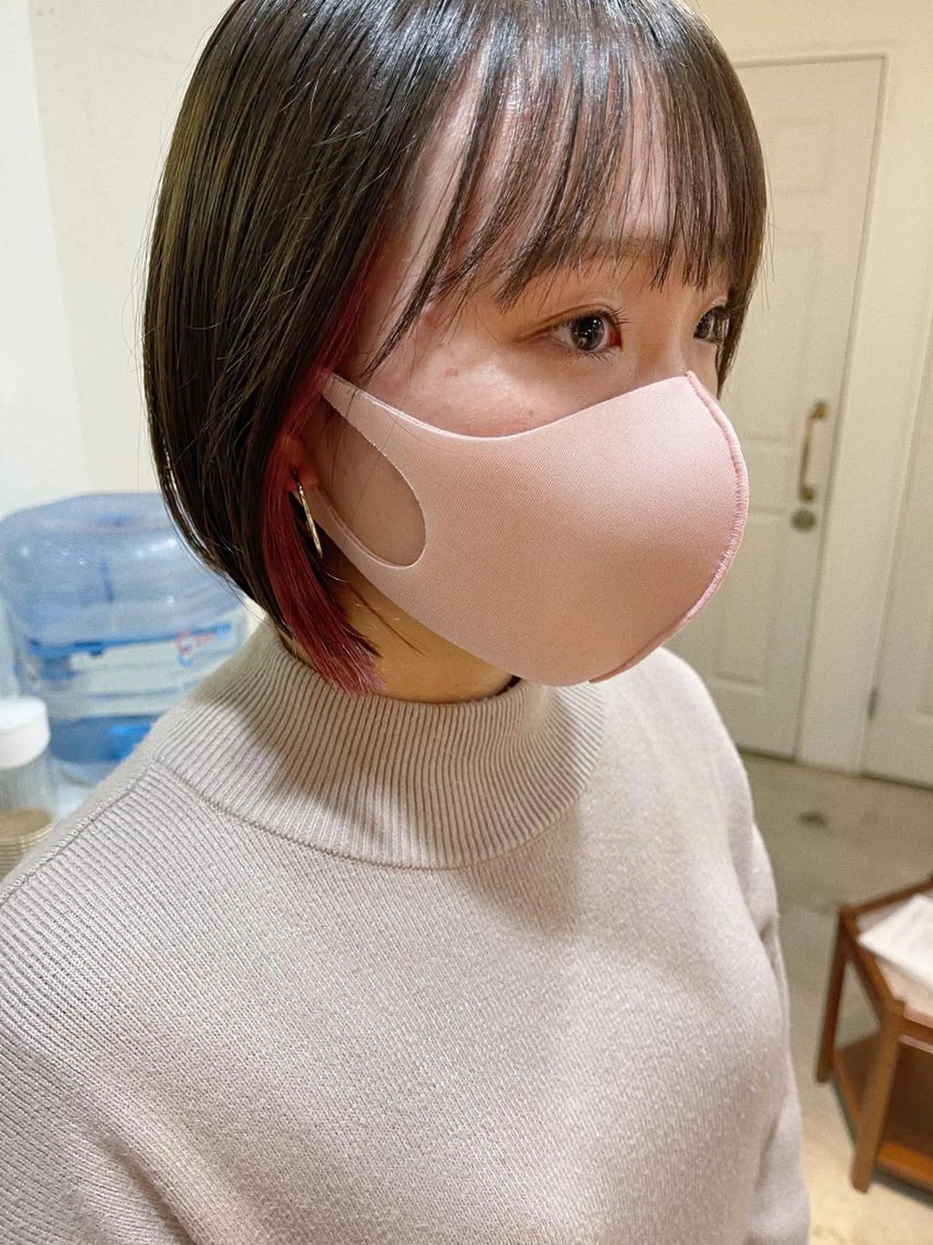 ショート カラー ピンクカラー ボブ ❏アンニュイパーマ 川原畑 拓也❏のヘアスタイル