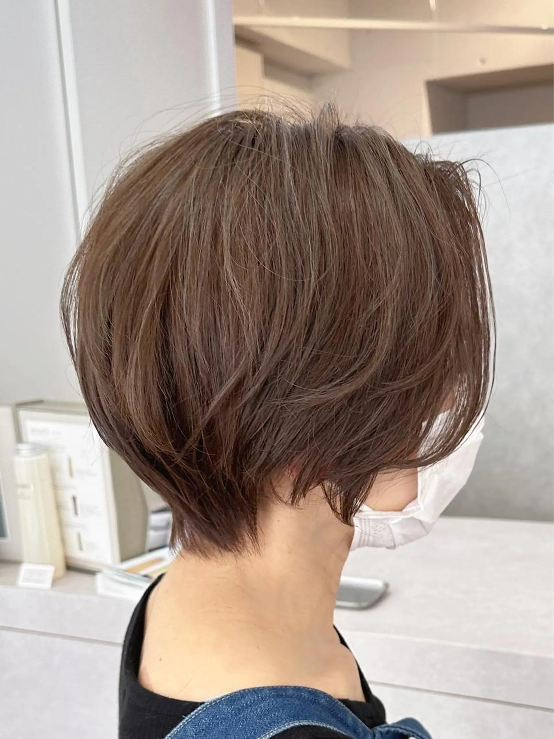 ショート カラー ショートボブ ベージュカラー ブリーチ ケアブリーチ ダブルカラー hair salon suiw所属・ハイトーンショート 特化吉田義隆のヘアスタイル