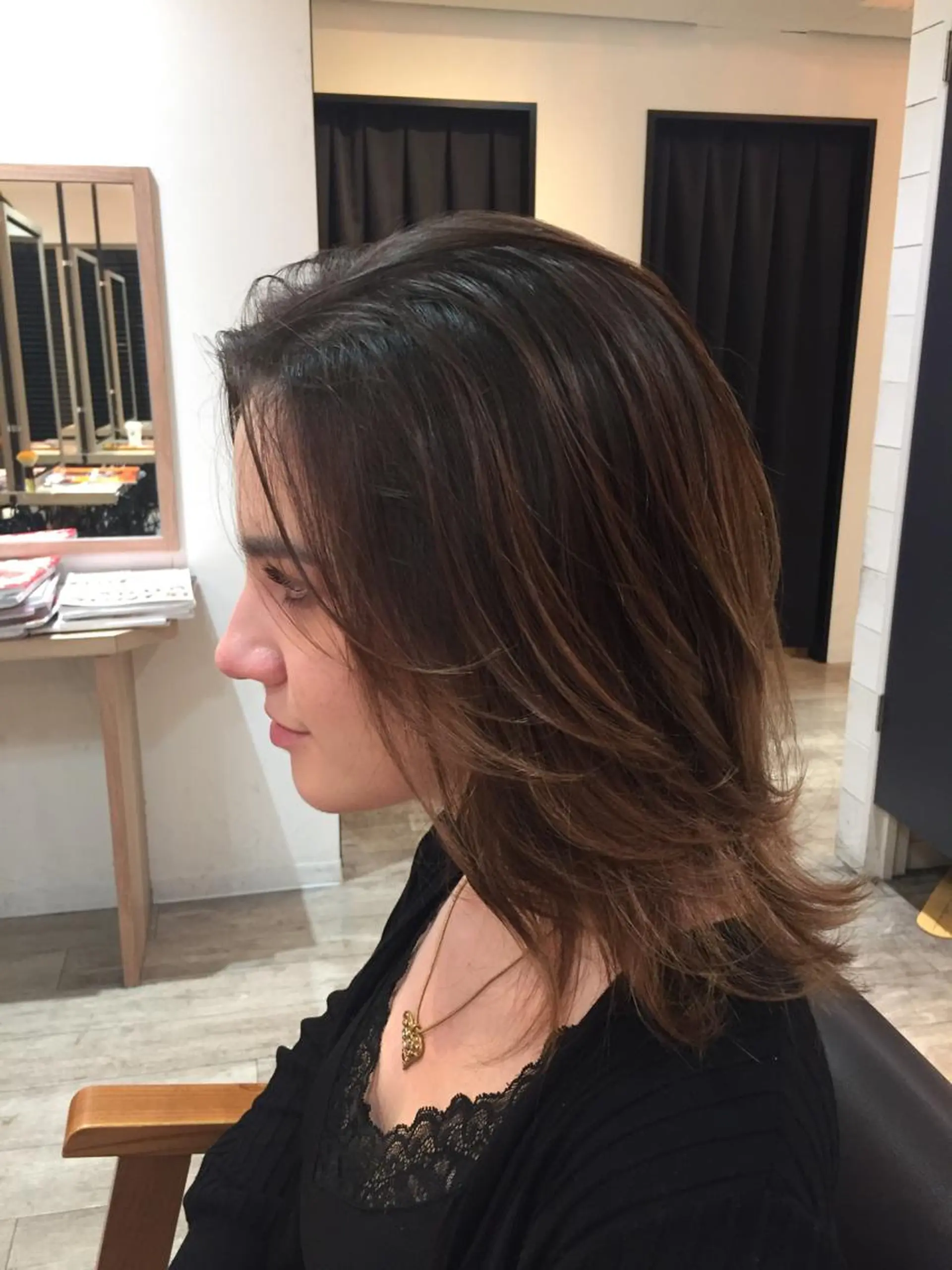 ミディアム カラーアンドケアリタ kitamuuuのヘアスタイル