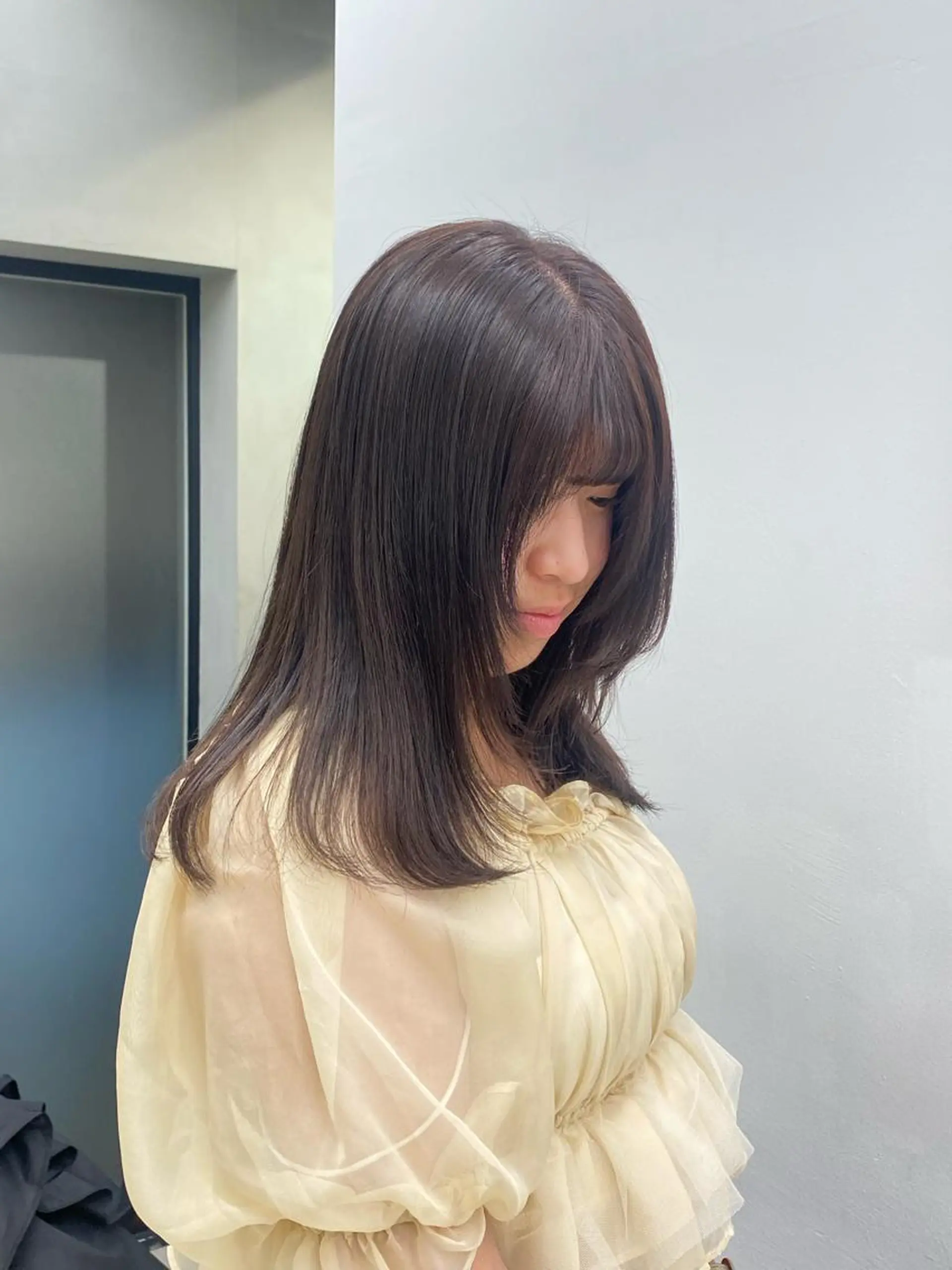 ミディアム カラー バイオレットカラー カット ヘアカラー 縮毛矯正 noa/ 渋谷のヘアスタイル