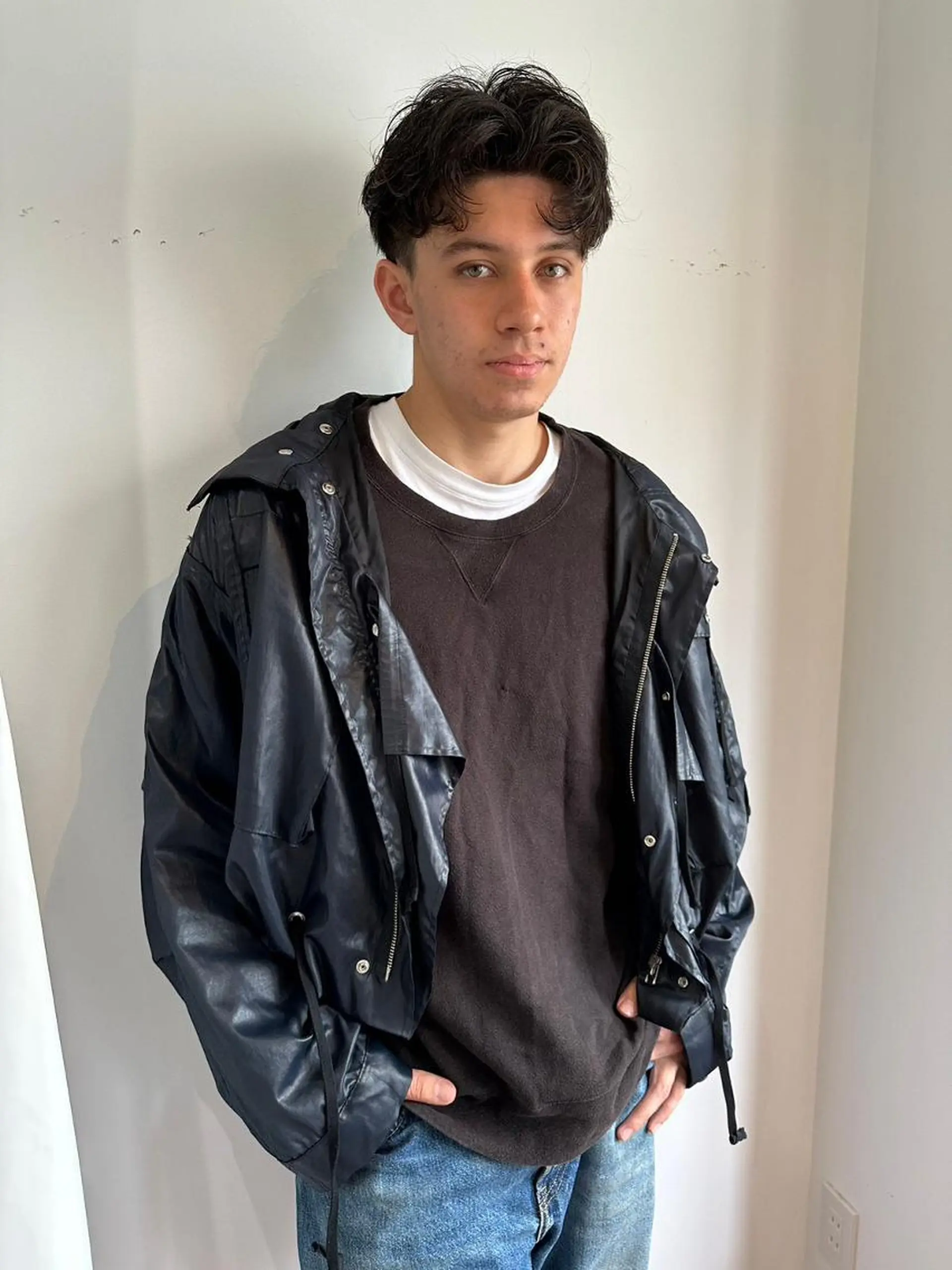 パーマ カラー ショート メンズ ショートボブ メンズブリーチ メンズハイライト メンズインナーカラー メンズ韓国風 カット パーマ CEINE OURのヘアスタイル