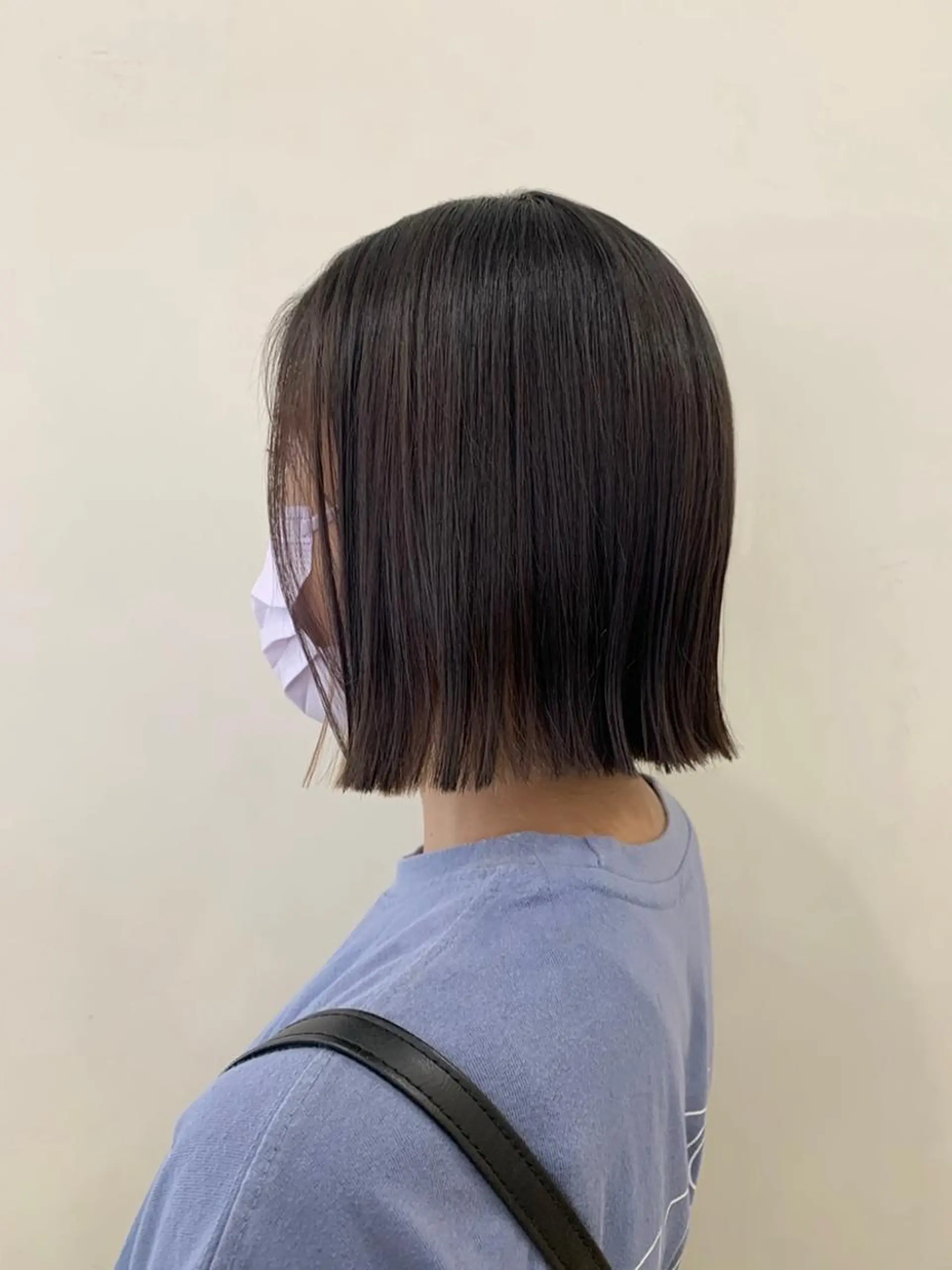 ショート カラー ヘアカラー トリートメント ぱつっとボブ/ 小野あかねのヘアスタイル