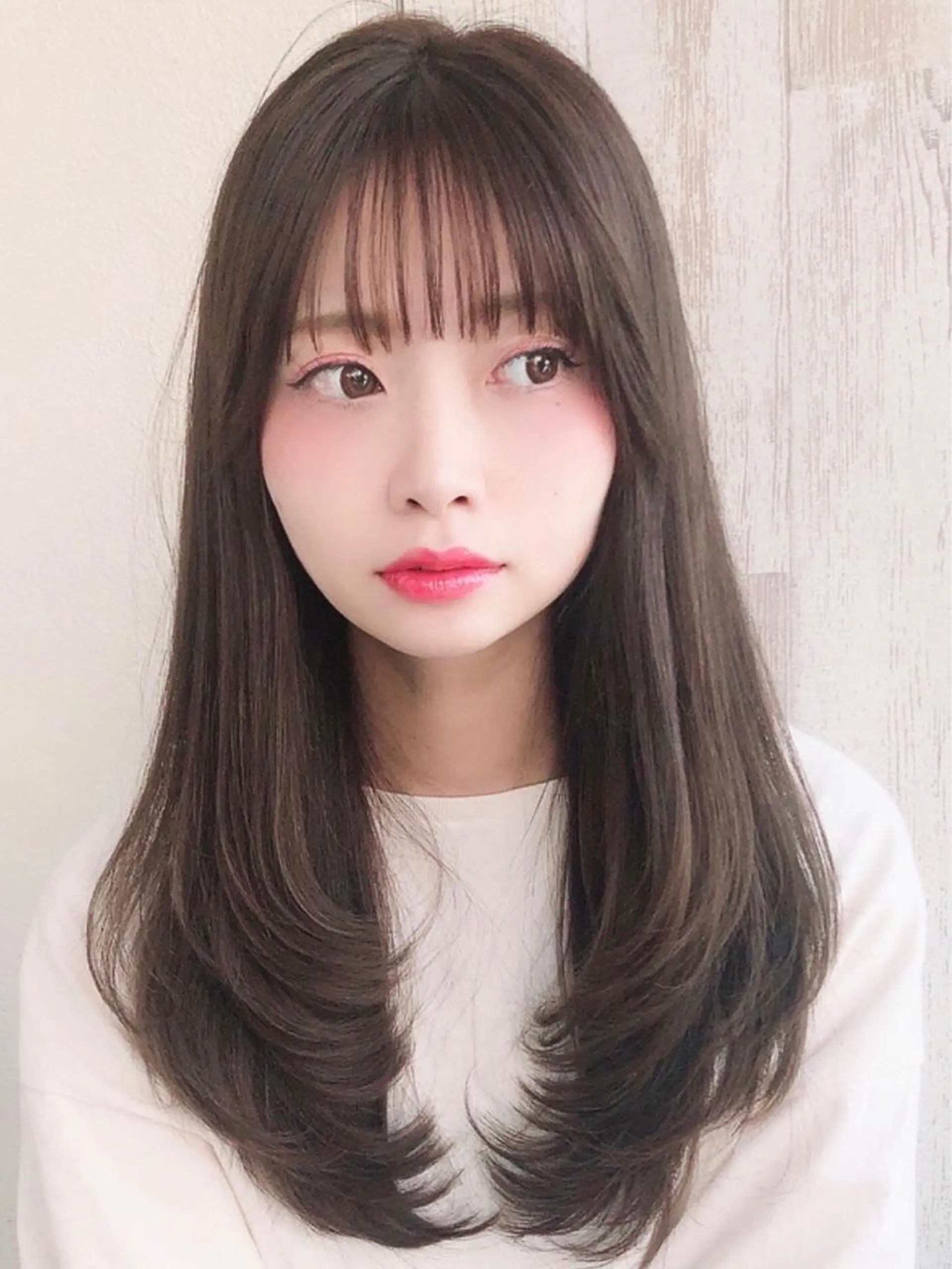 セミロング 韓国風ヘア 似合わせ松本 容政のヘアスタイル