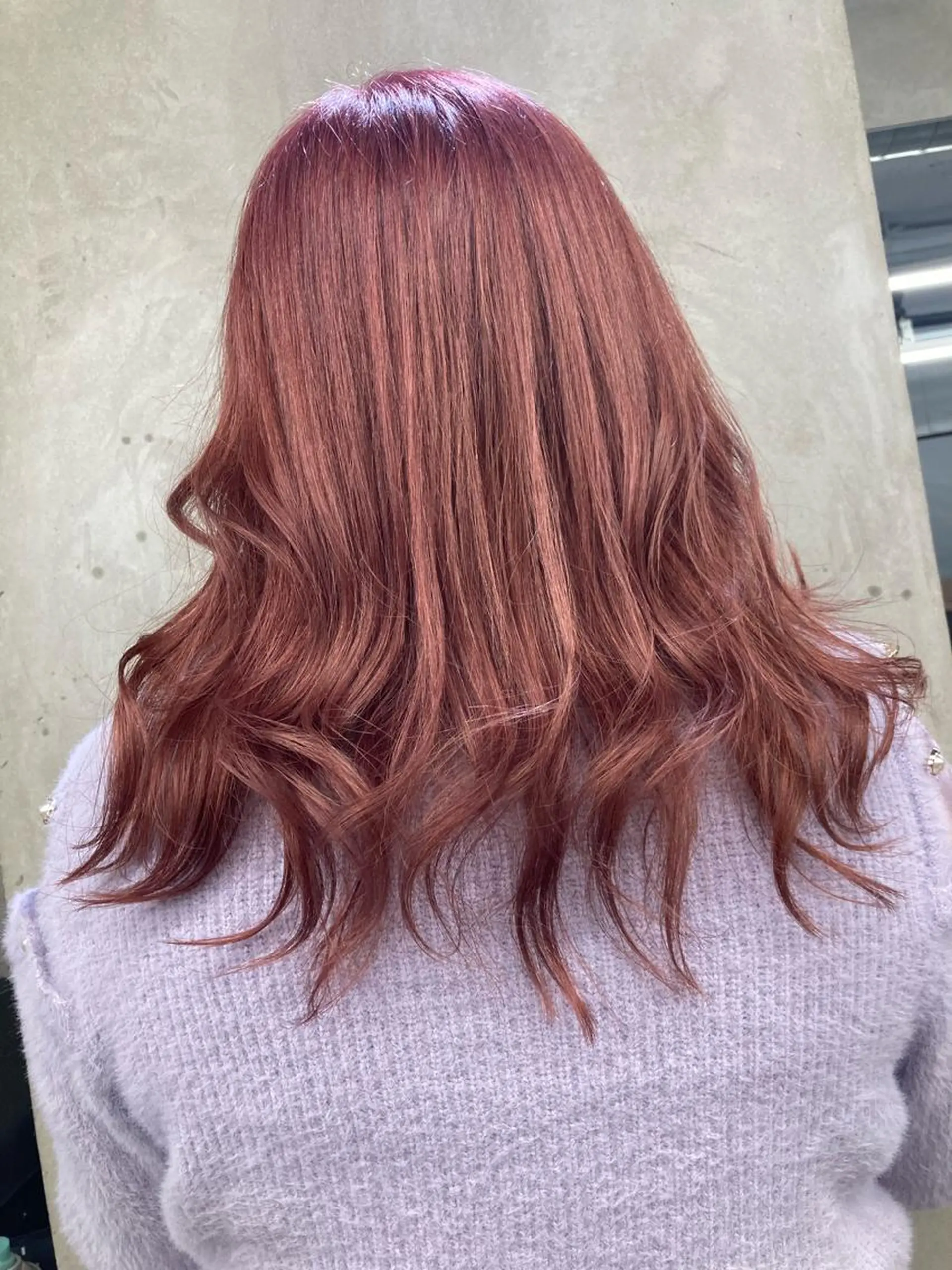セミロング カラー ヘアアレンジ ベージュカラー ピンクカラー ピンクベージュ ヘアカラー トリートメント ブリーチ&似合せボブ 田中寛十のヘアスタイル