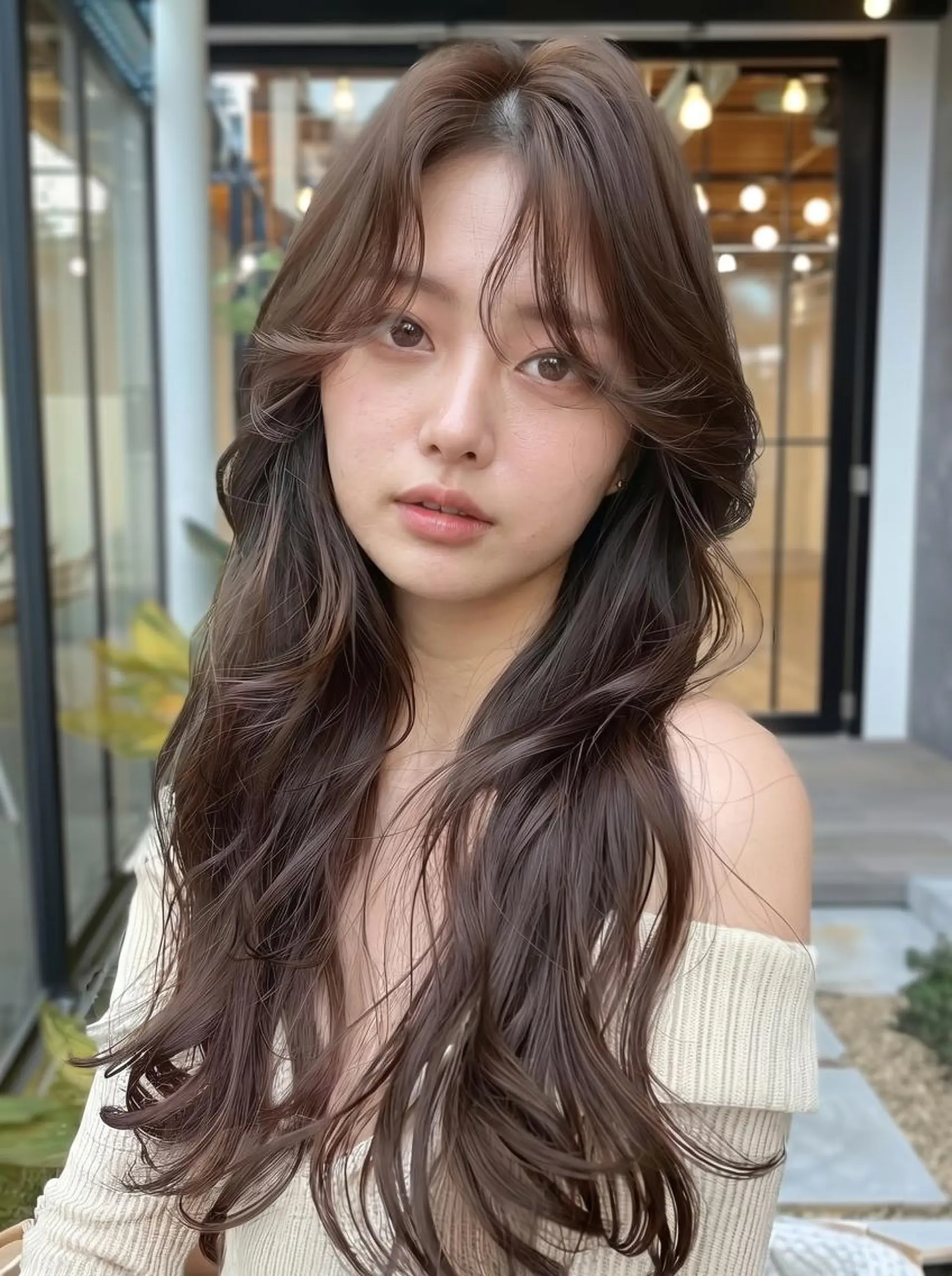 ロング 透明感カラー/レイヤ ーカット/Maoのヘアスタイル