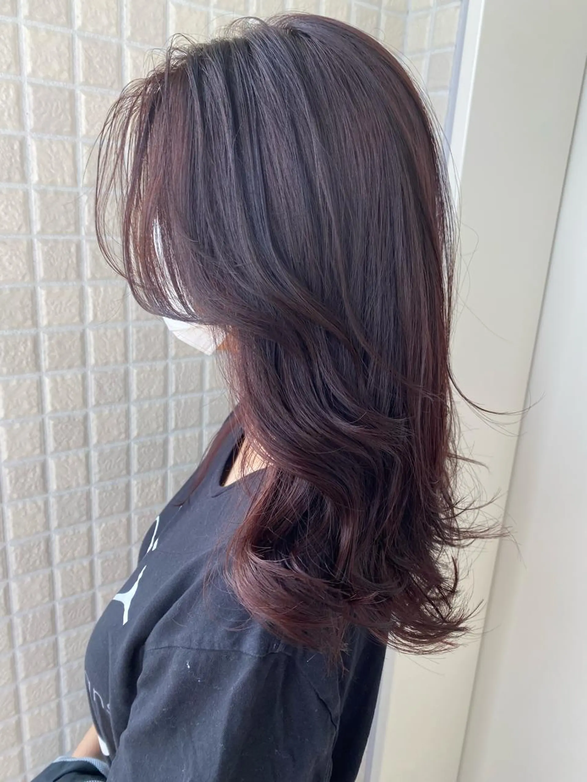 ロング カラー ヘアアレンジ ラベンダーカラー ラベンダーピンク ピンクカラー レイヤーカット 当日予約⭕️ JUNYAのヘアスタイル