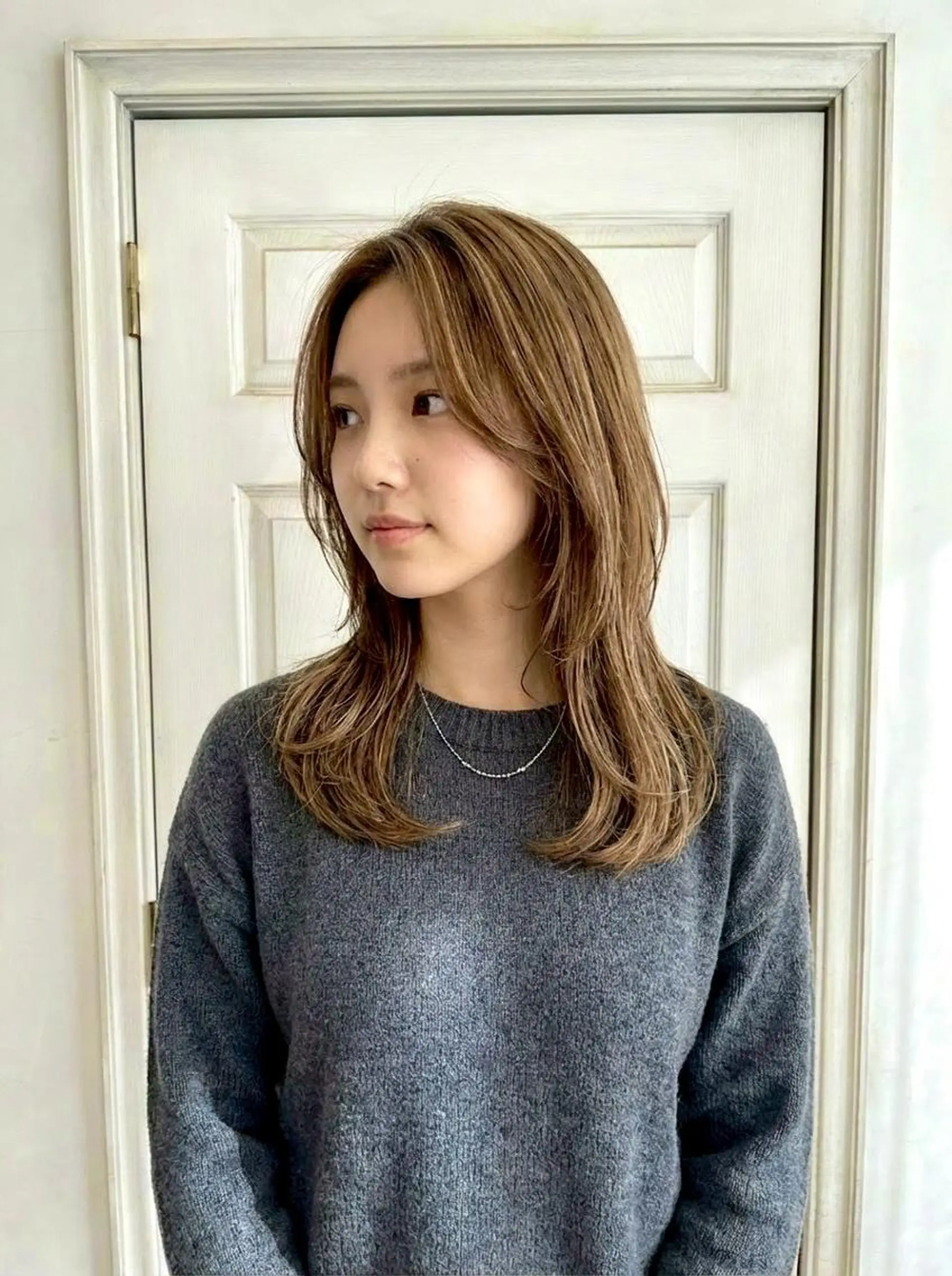 ミディアム ボブ くびれヘア 顔周りカット 髪質改善 韓国風ヘア Aroma hair 🌙tanakaのヘアスタイル