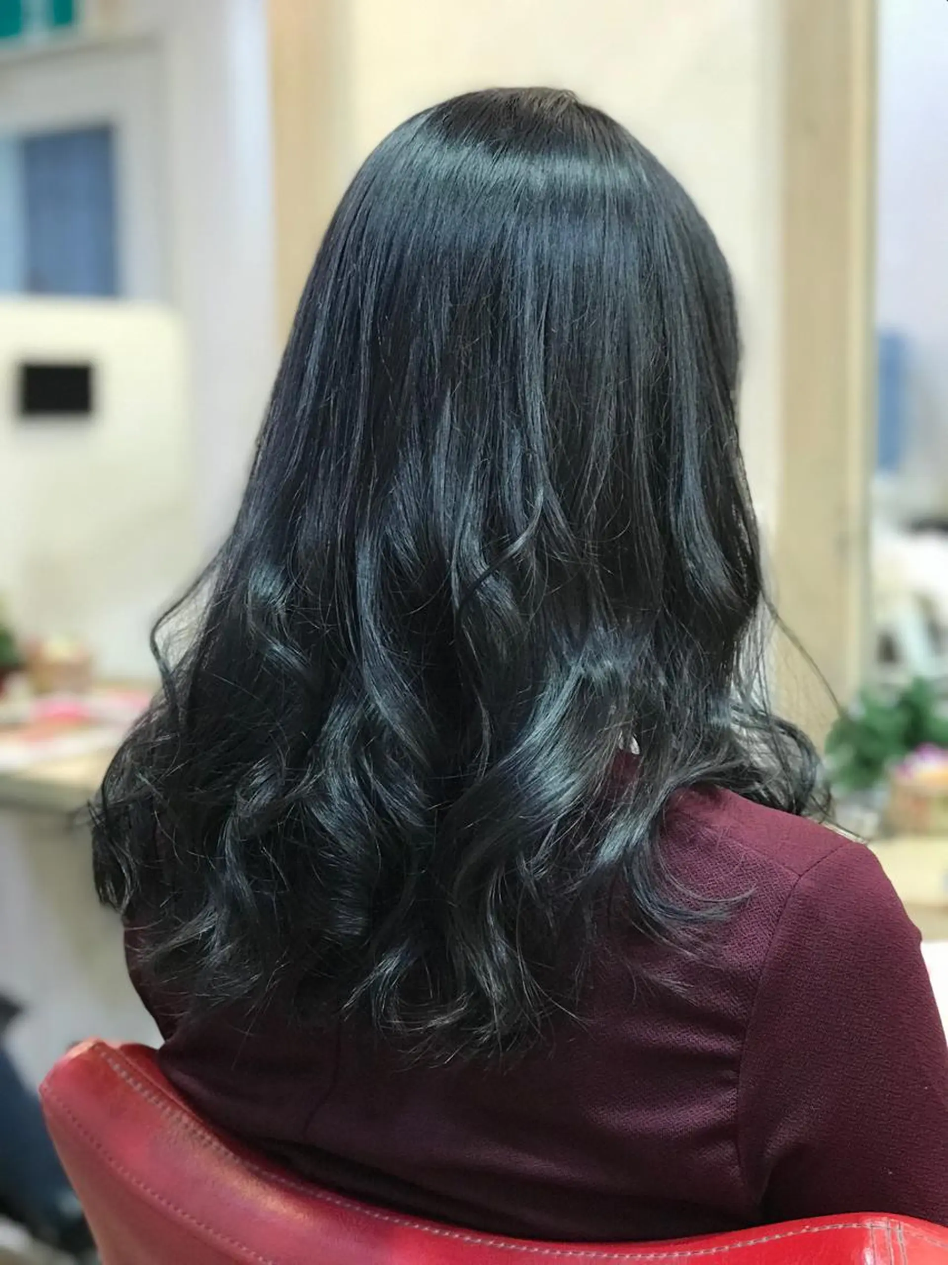 ロング カラー ヘアカラー トリートメント ヘアセット 渋谷宮益坂 omoのヘアスタイル