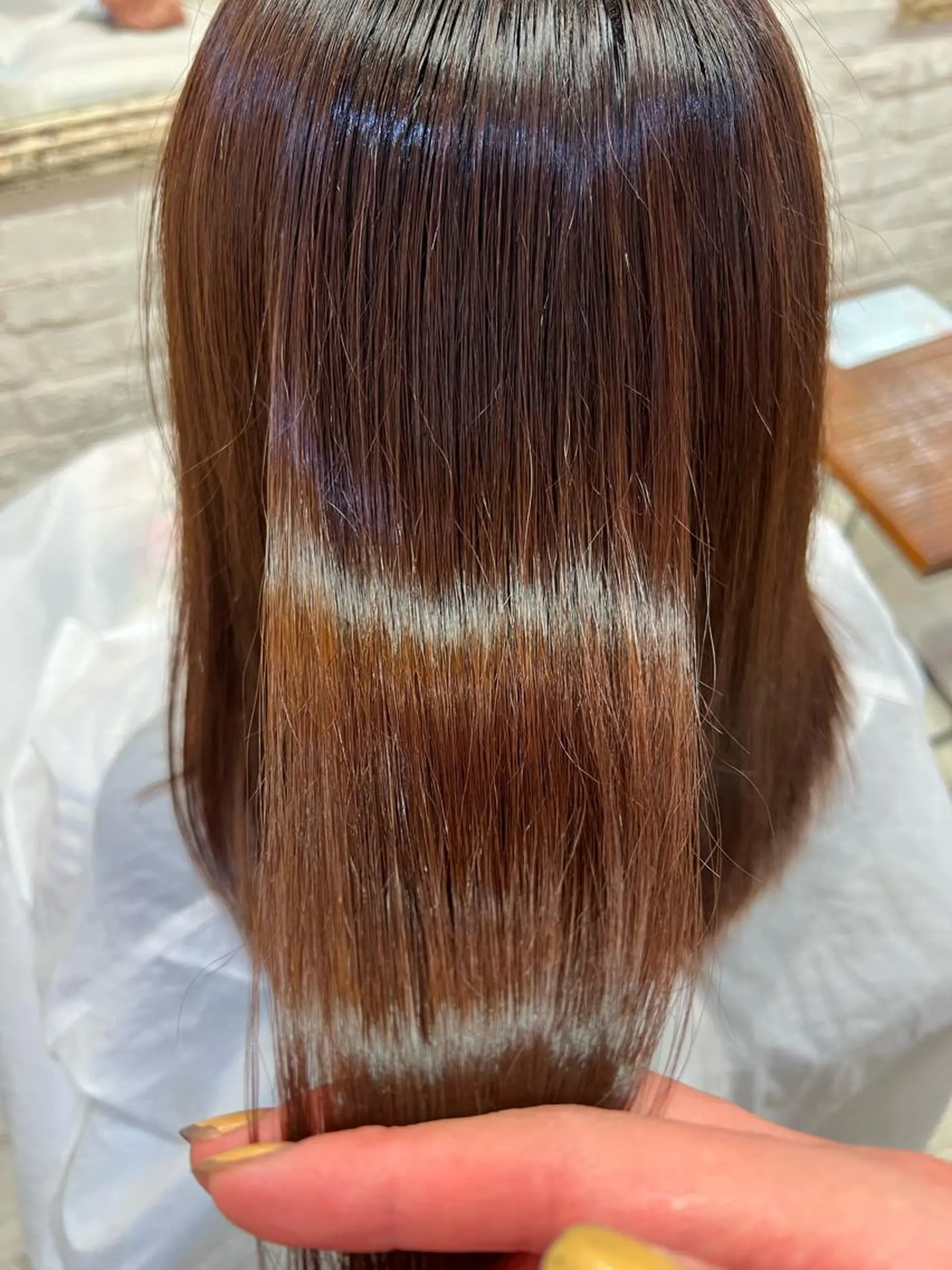 セミロング セミロングパーマ 抜きっぱなしブロンド /ハイトーン/カナタのヘアスタイル