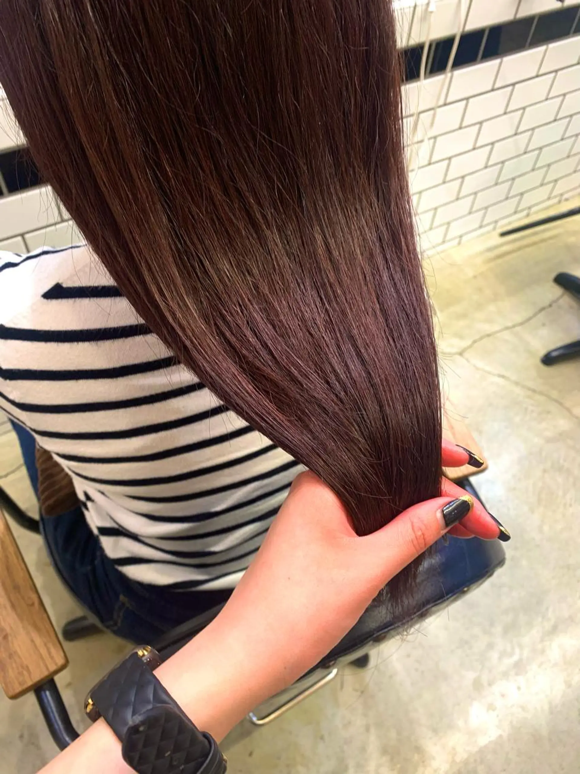 ロング カラー 🌷ラベンダーピンク 顔まわり🌷ねいろのヘアスタイル