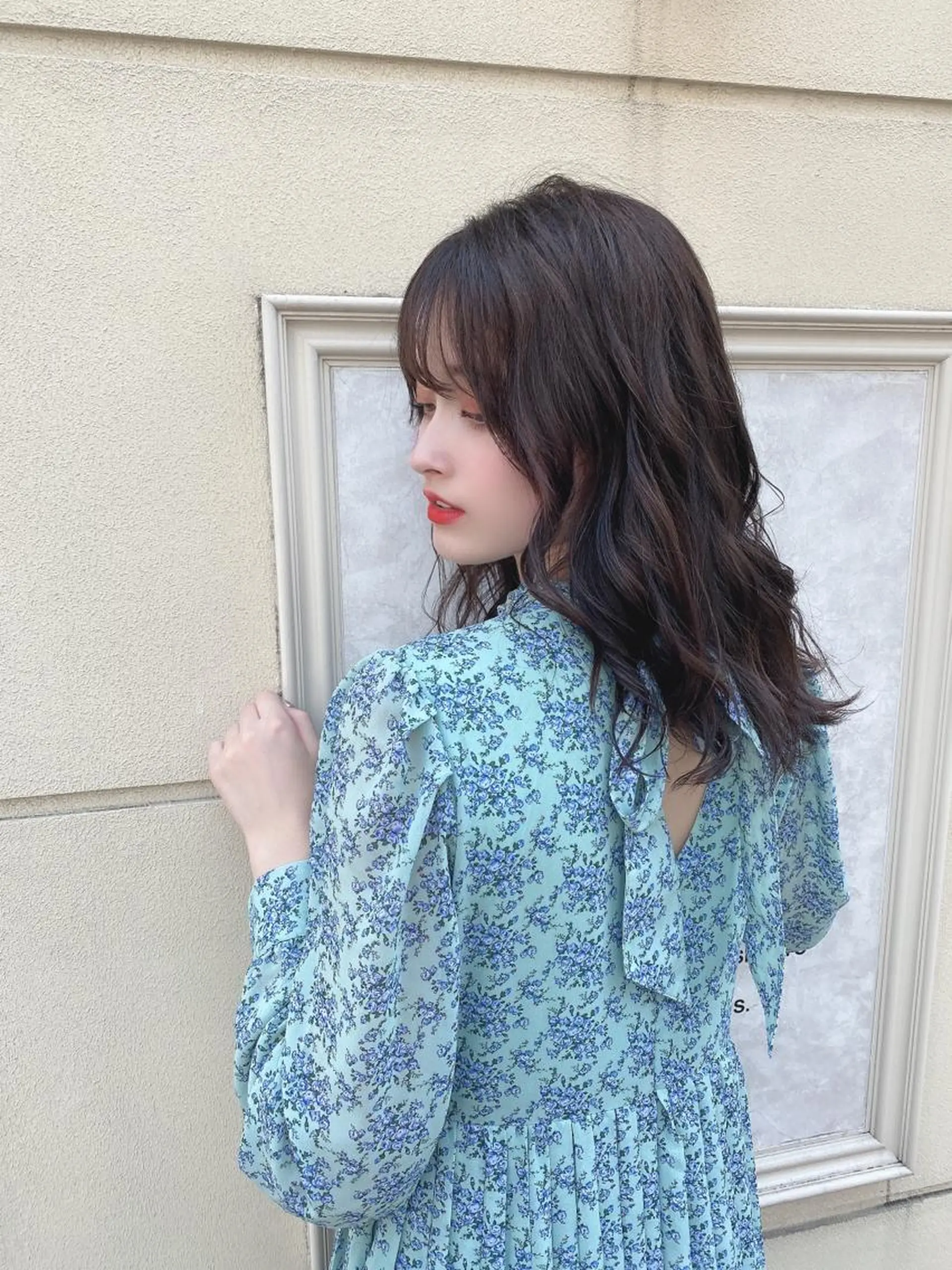 ミディアム レイヤー/韓国/ボブ 縮毛矯正/畠中ケントのヘアスタイル