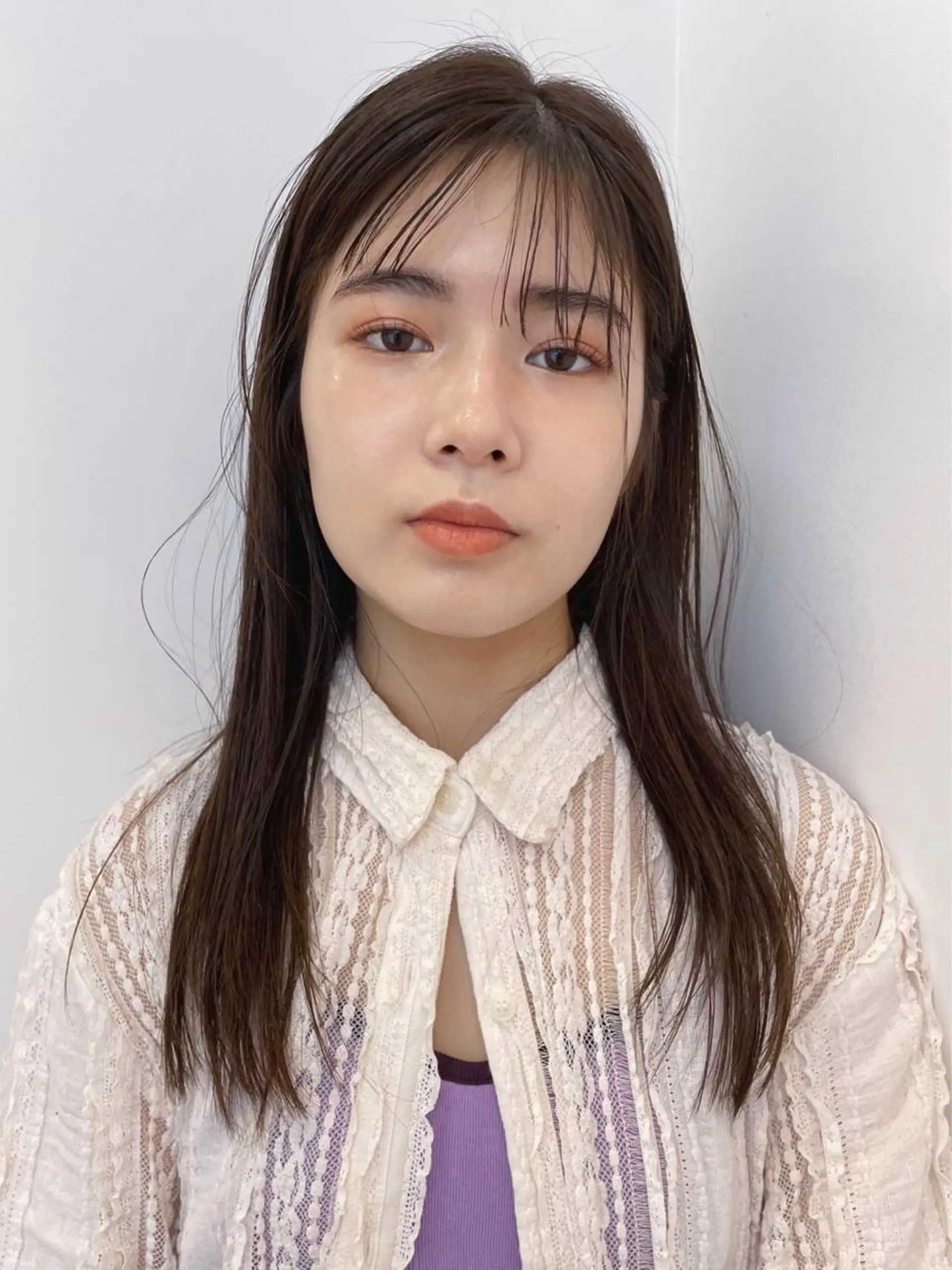 ロング カラー 青木 優歩のヘアスタイル
