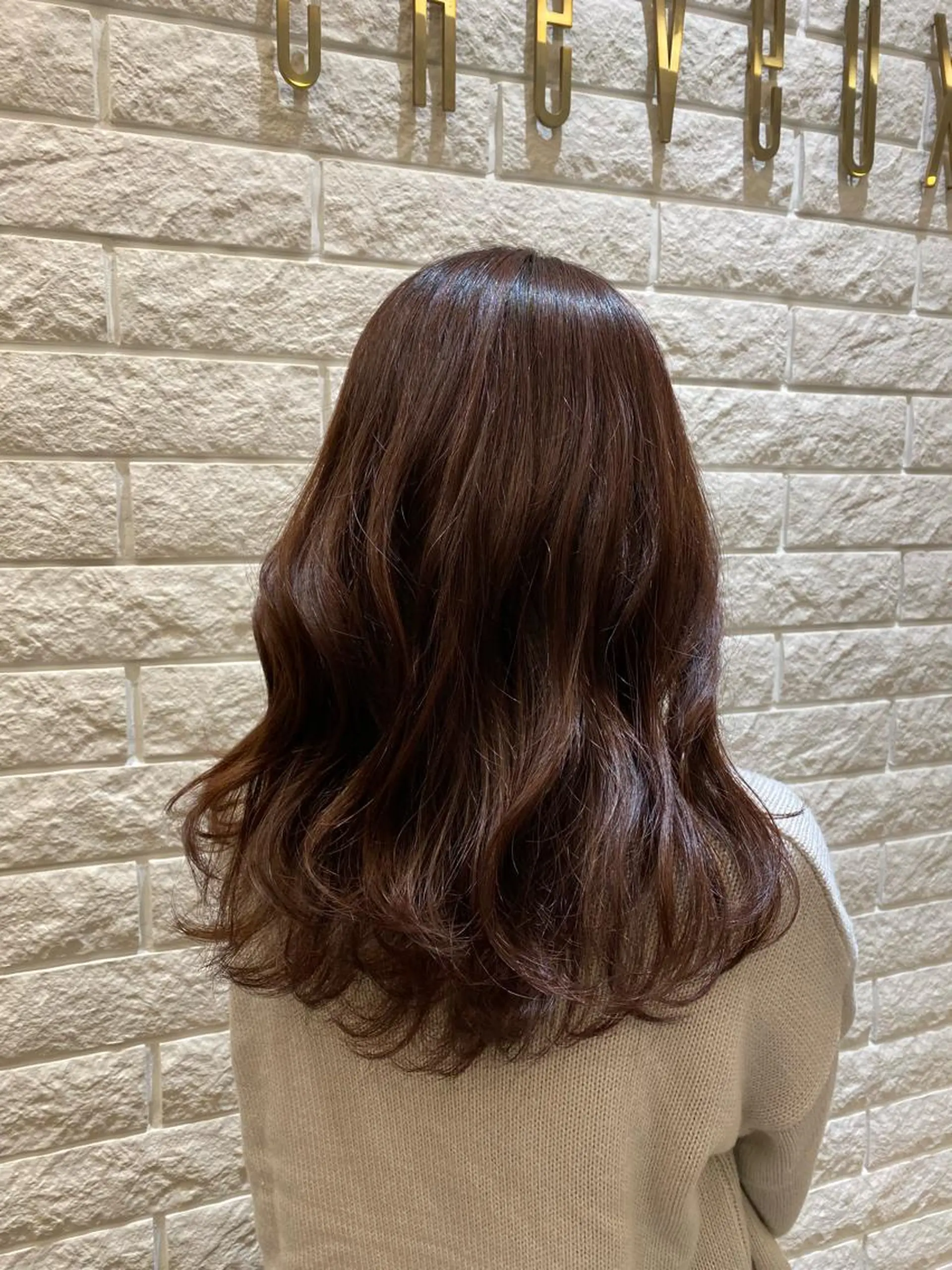 セミロング カラー 艶感🫧透明感カラー YUKARIのヘアスタイル